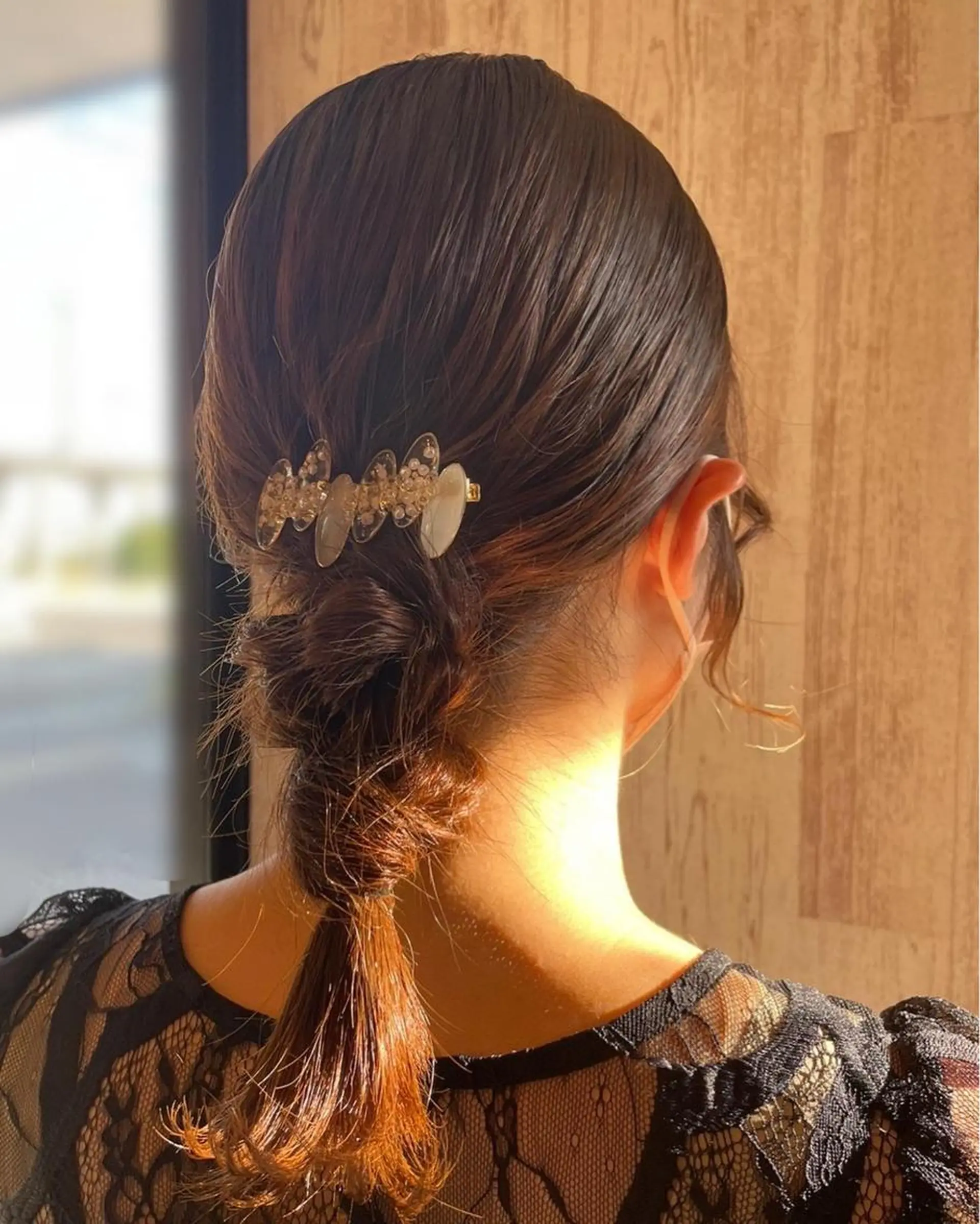 ミディアム ヘアアレンジ 岡村 真子のヘアスタイル