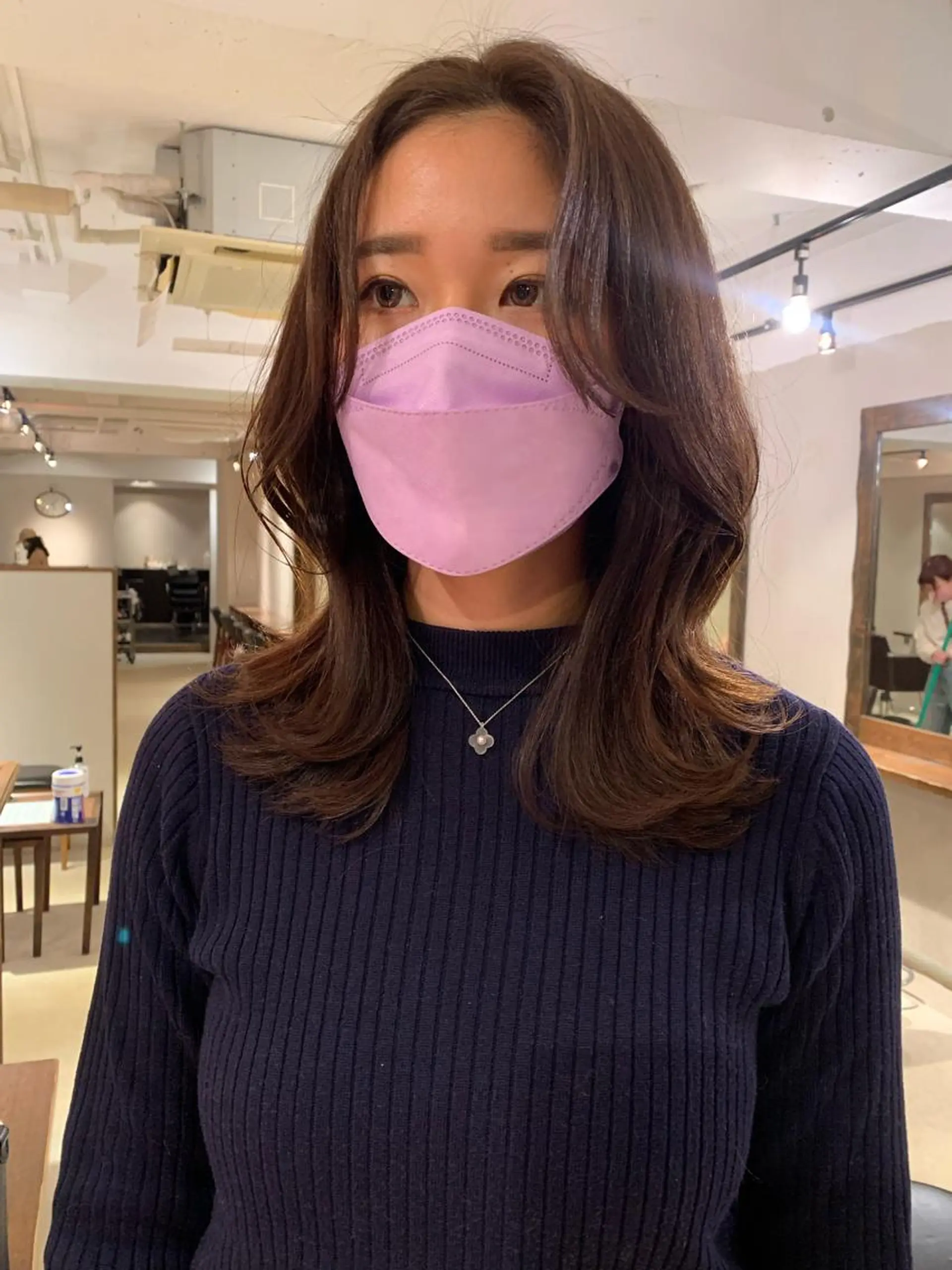 ロング カラー 透明感/オリーブ/ グレージュ/YUKAのヘアスタイル