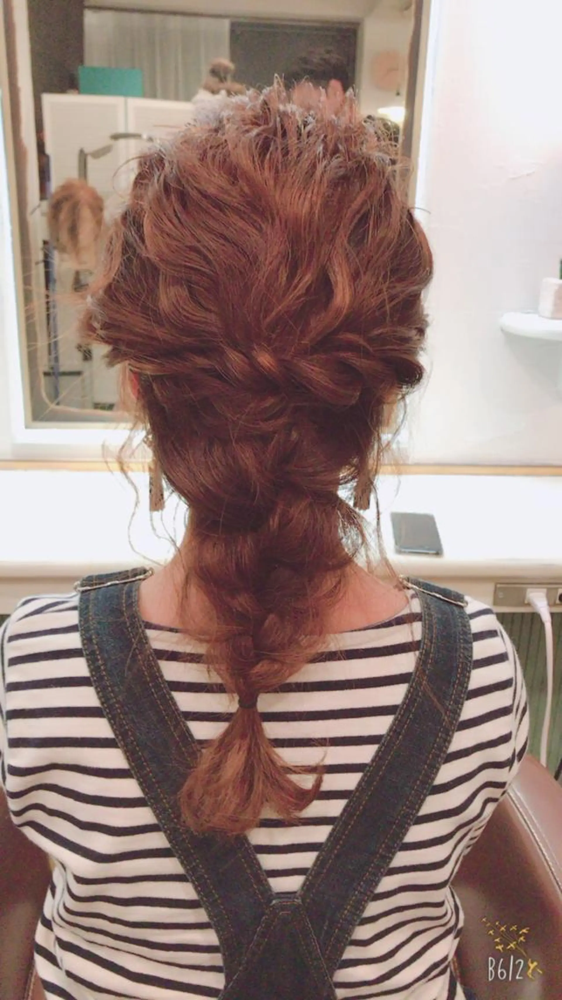 ミディアム ヘアアレンジ 暖色カラー🍊 ボブ🌿顔周りcutのヘアスタイル