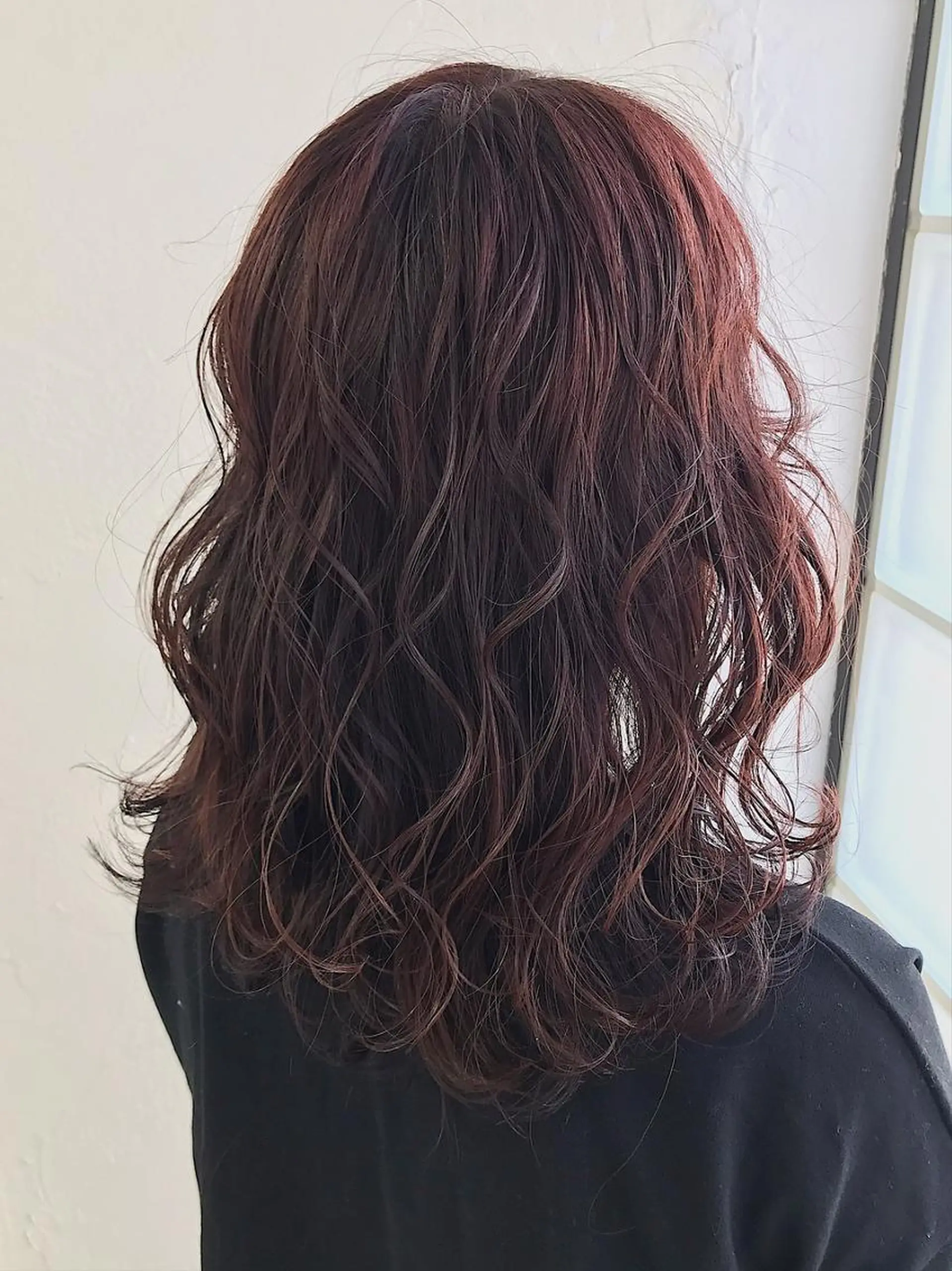 ミディアム カラー ヘアアレンジ ピンクカラー カット ヘアカラー トリートメント GiseL天神カラー 髪質改善/ブリーチのヘアスタイル