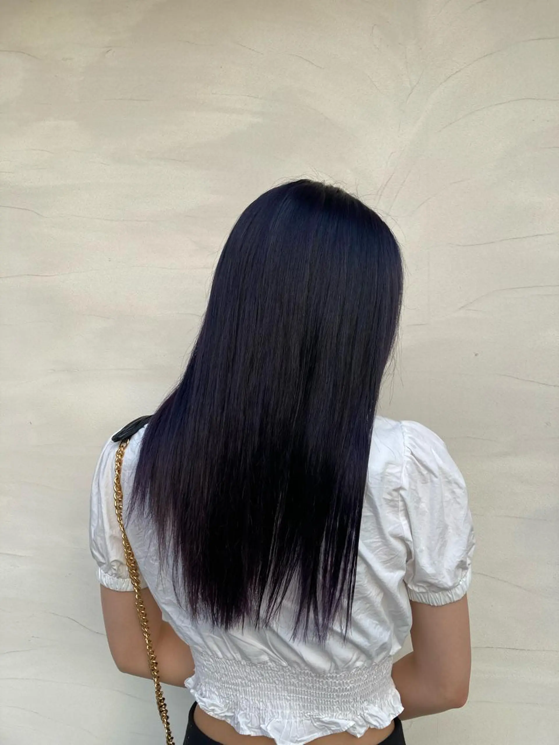 ロング カラー 黒髪 バイオレットカラー Trill所属・縮毛矯正/髪質改善 /SATOKOのヘアスタイル