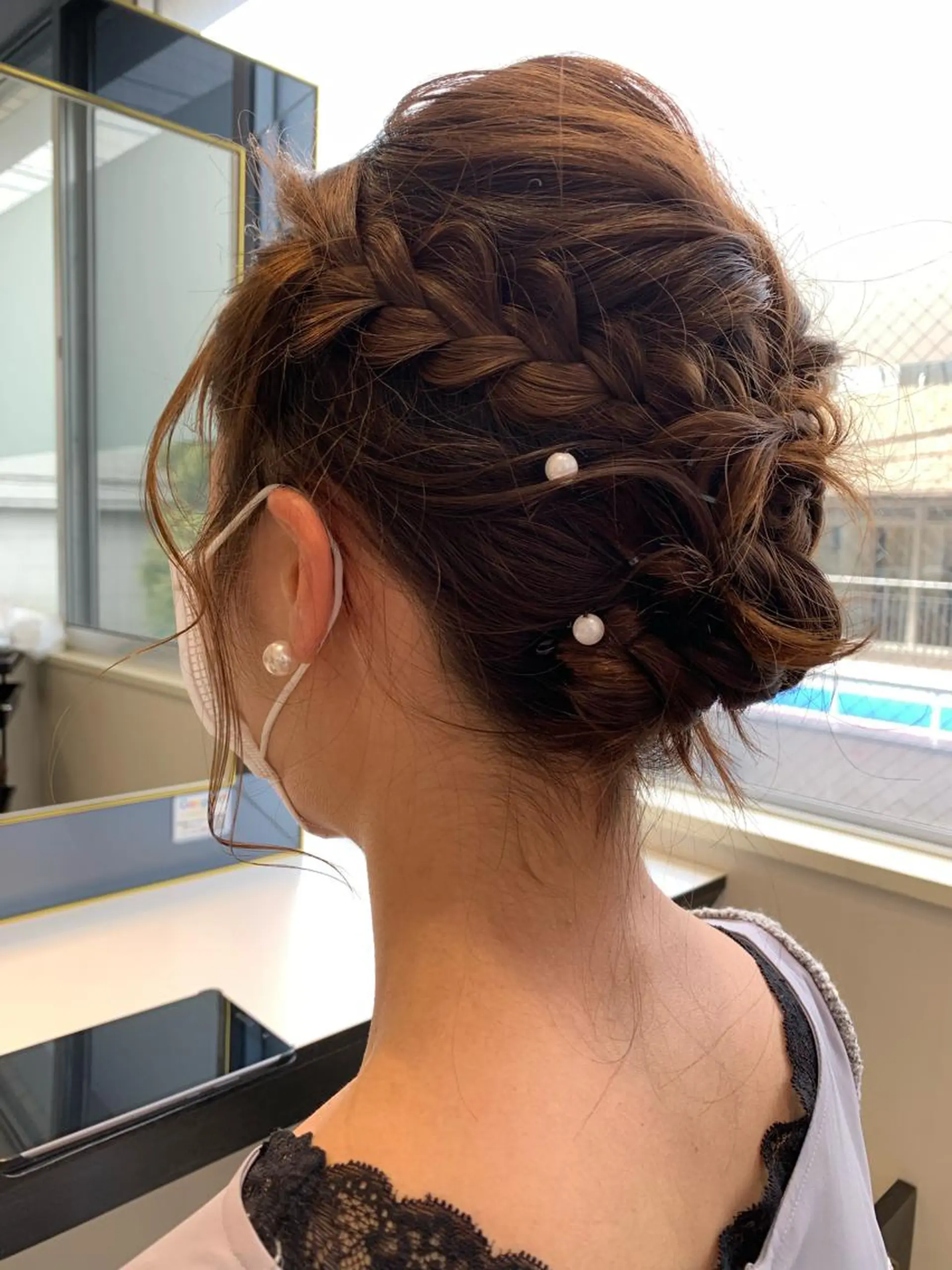 ミディアム ヘアアレンジ 小田切 栄司のヘアスタイル