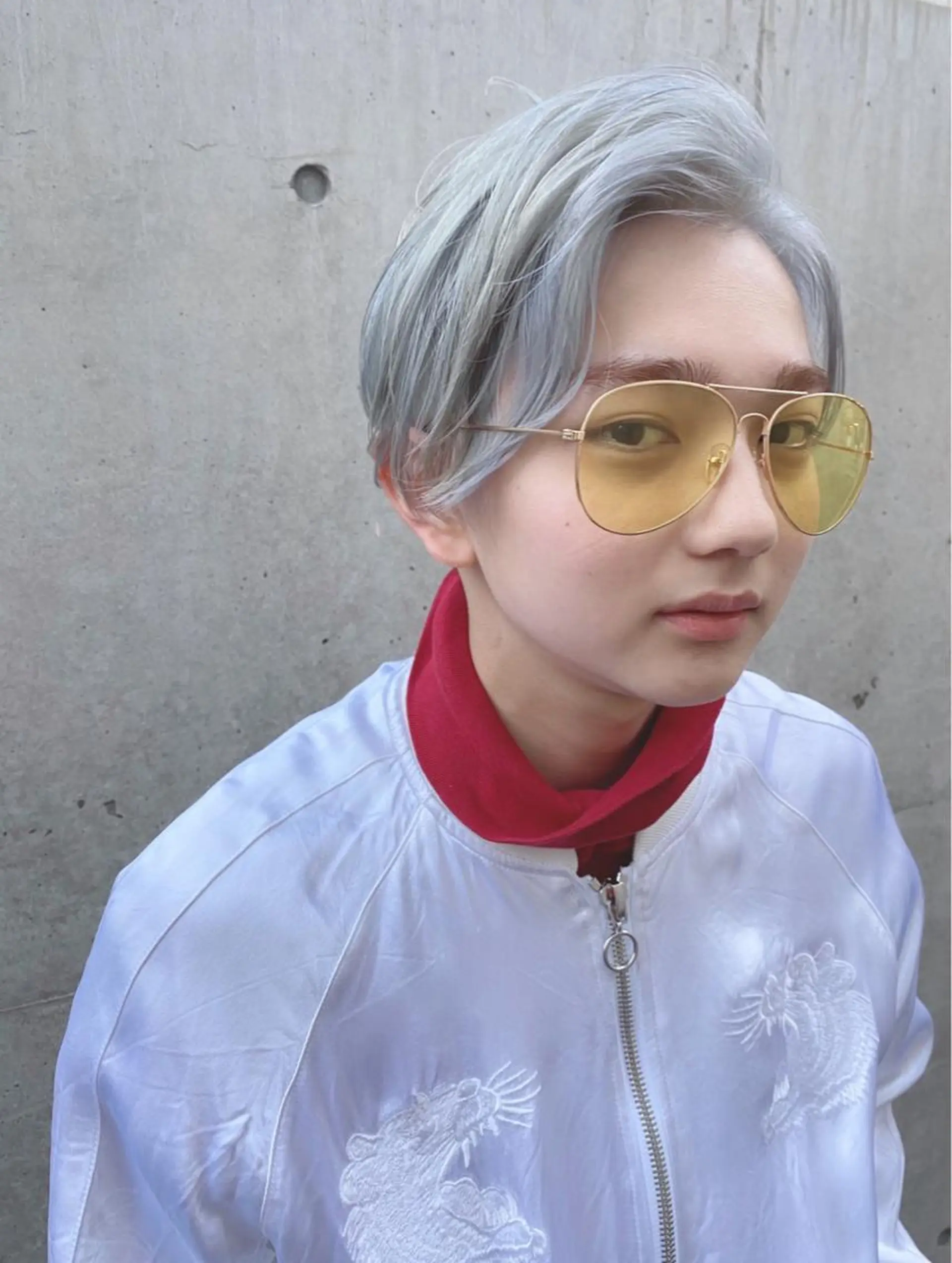 カラー メンズ メンズブリーチ ブリーチ レイヤーと顔まわり 大好き❣️関口拓馬のヘアスタイル