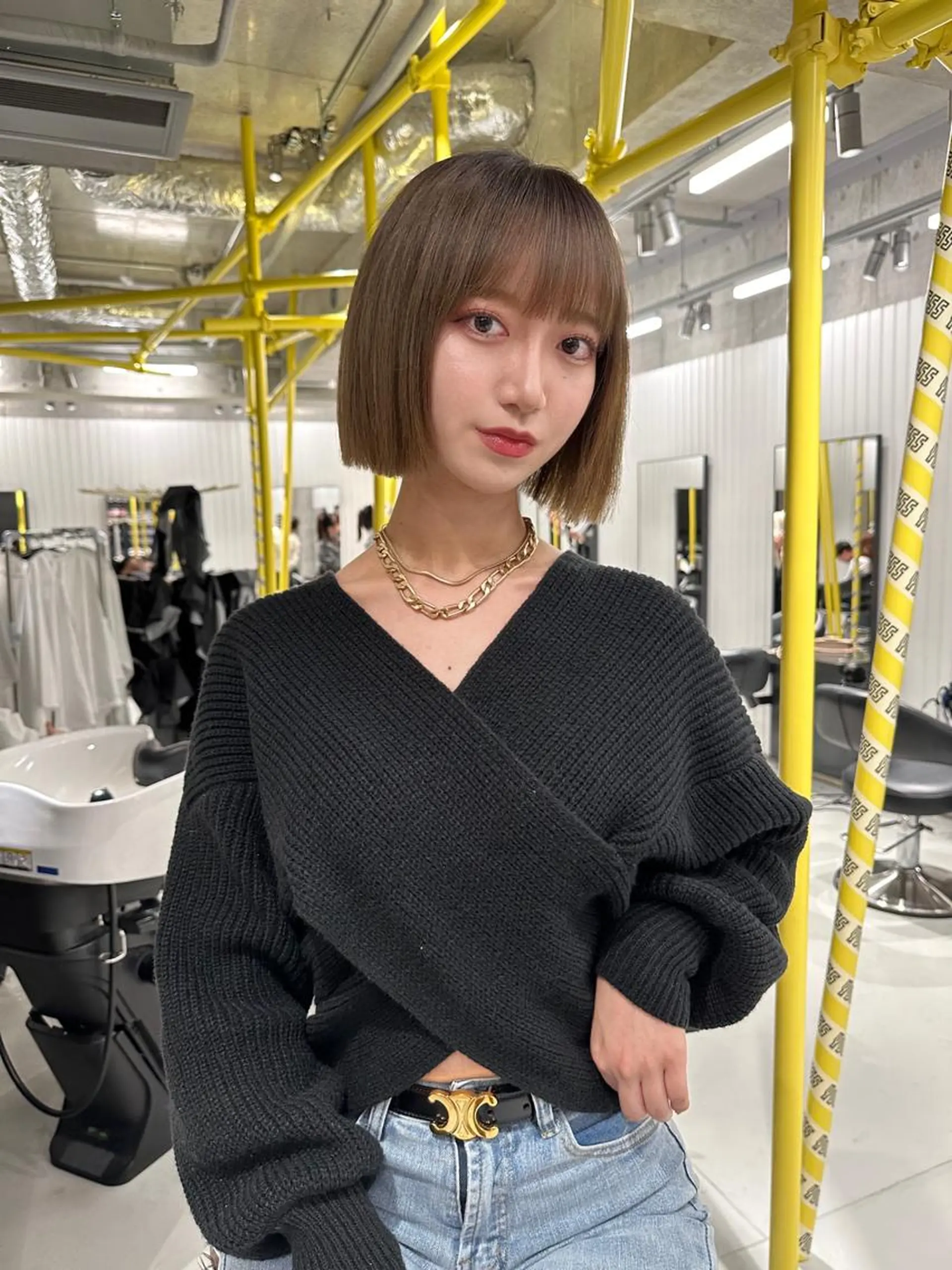 ショート ボブ くびれヘア タンバルモリ 韓国風ヘア 似合わせカット DEAN 名駅 YUHIのヘアスタイル