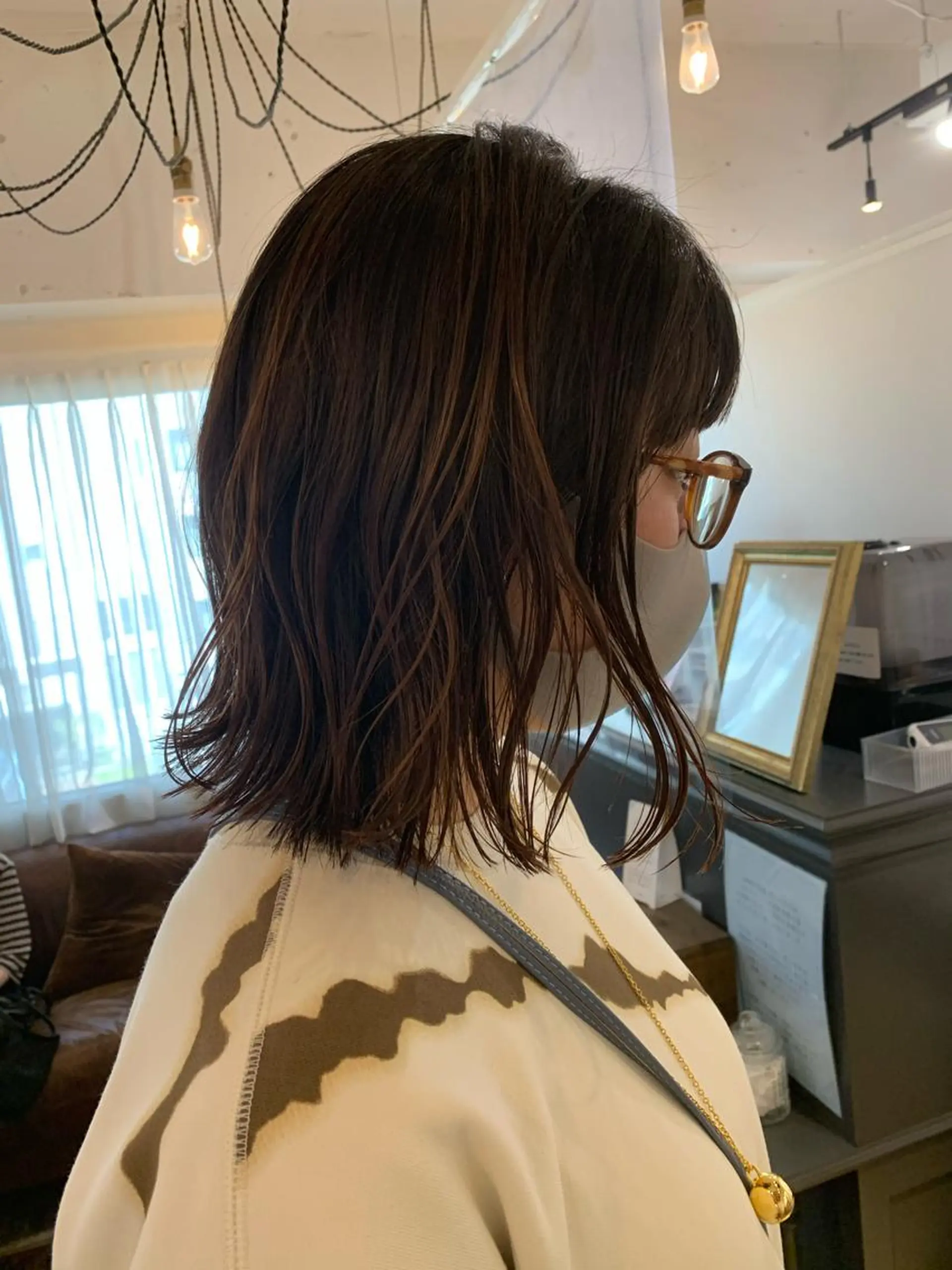 ミディアム カラー GO TODAY  SHAIR SALON 梅田NU茶屋町店所属・田中成美/レイヤー カット/透明感カラーのヘアスタイル