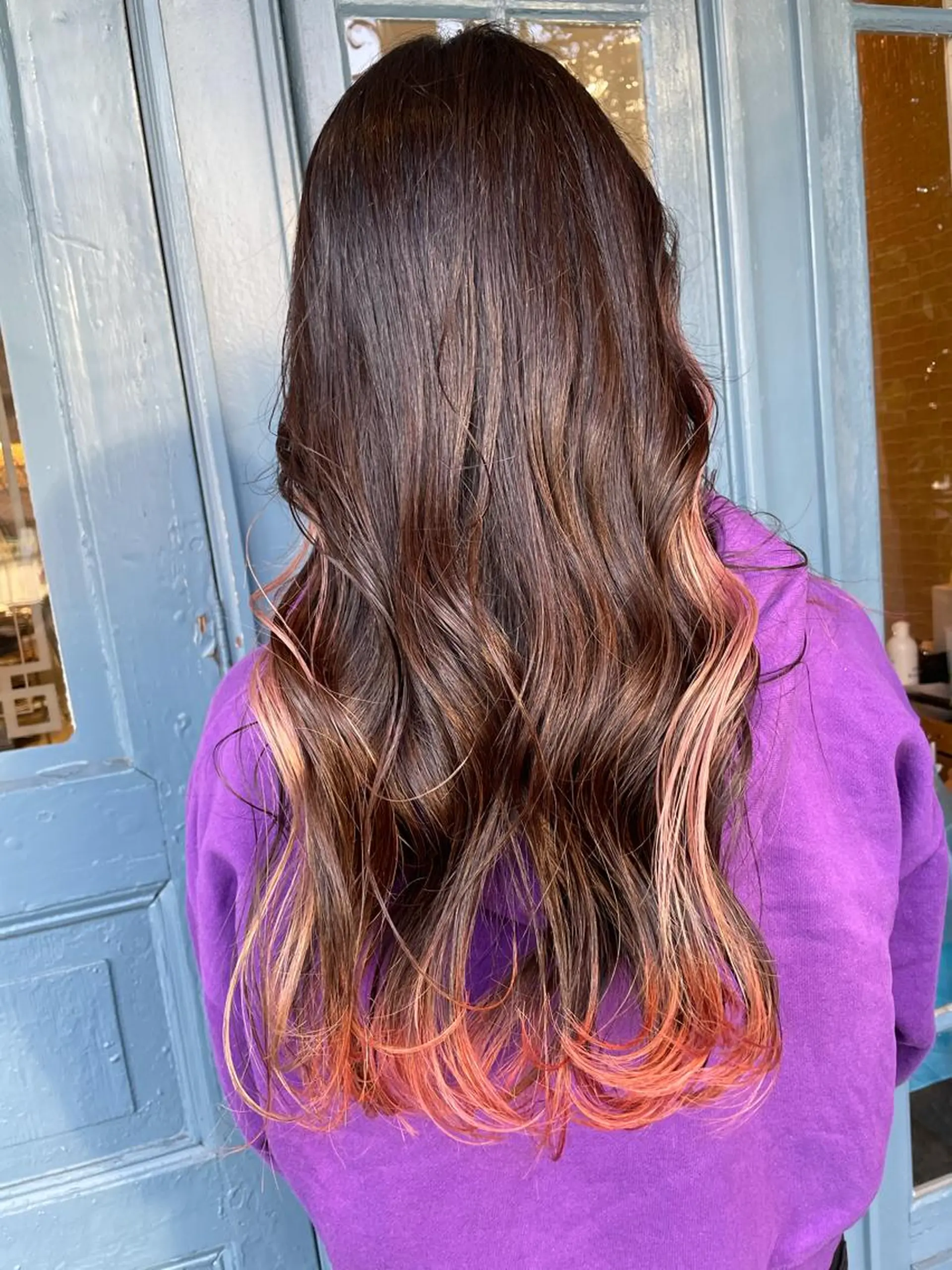 ロング ブリーチ毛矯正.髪質 改善.髪にドラマをのヘアスタイル