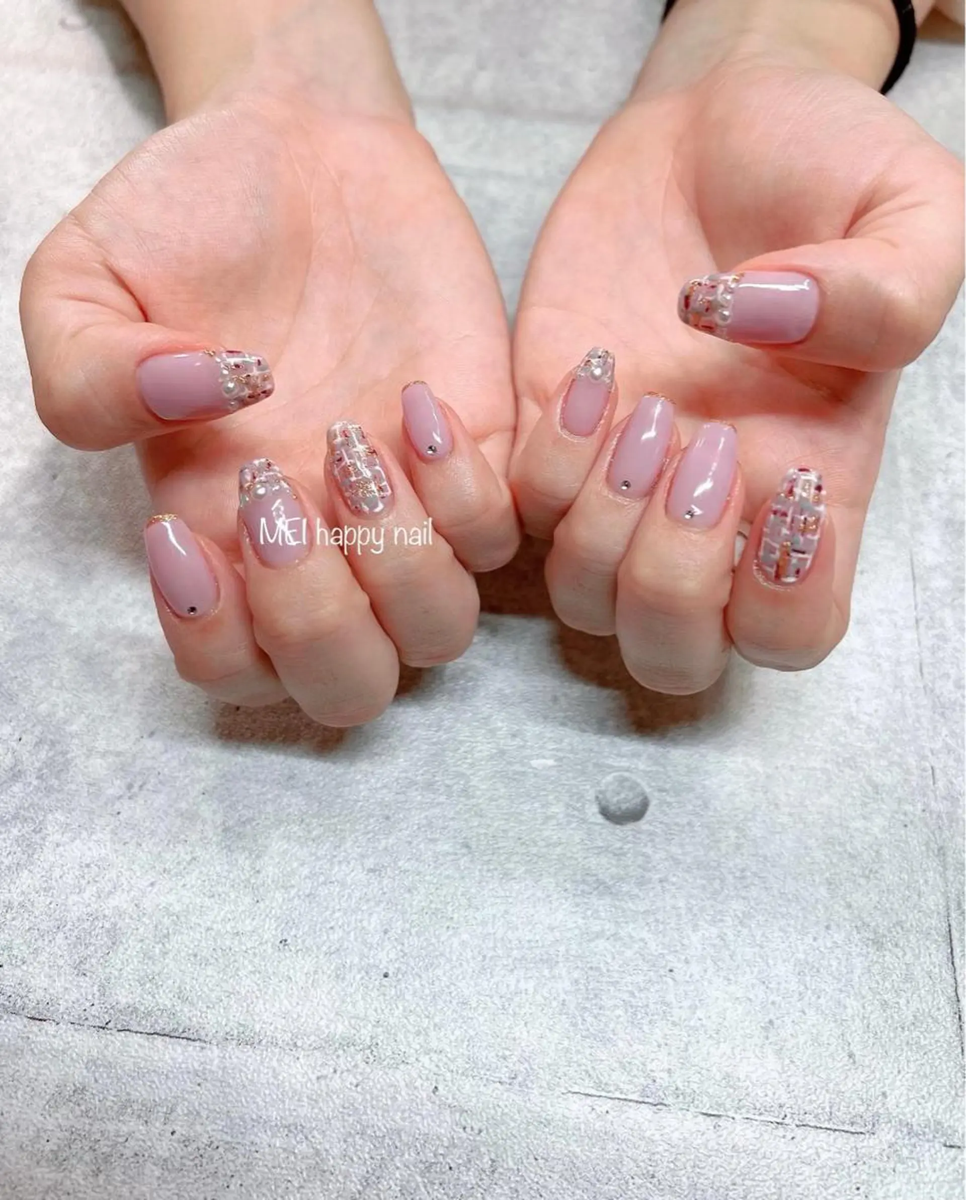 ネイル 北浦和 自爪育成ケアのネイルデザイン