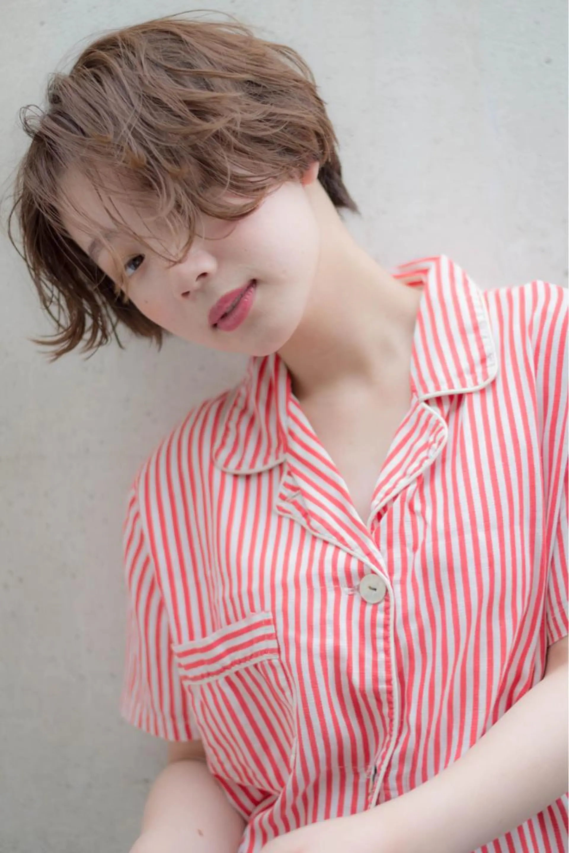 ショート カラー パーマ ボブ ショートヘア カット ヘアカラー GO TODAY シェアサロン 原宿本店所属・ボブ/レイヤー/ パーマ/淀川 純のヘアスタイル