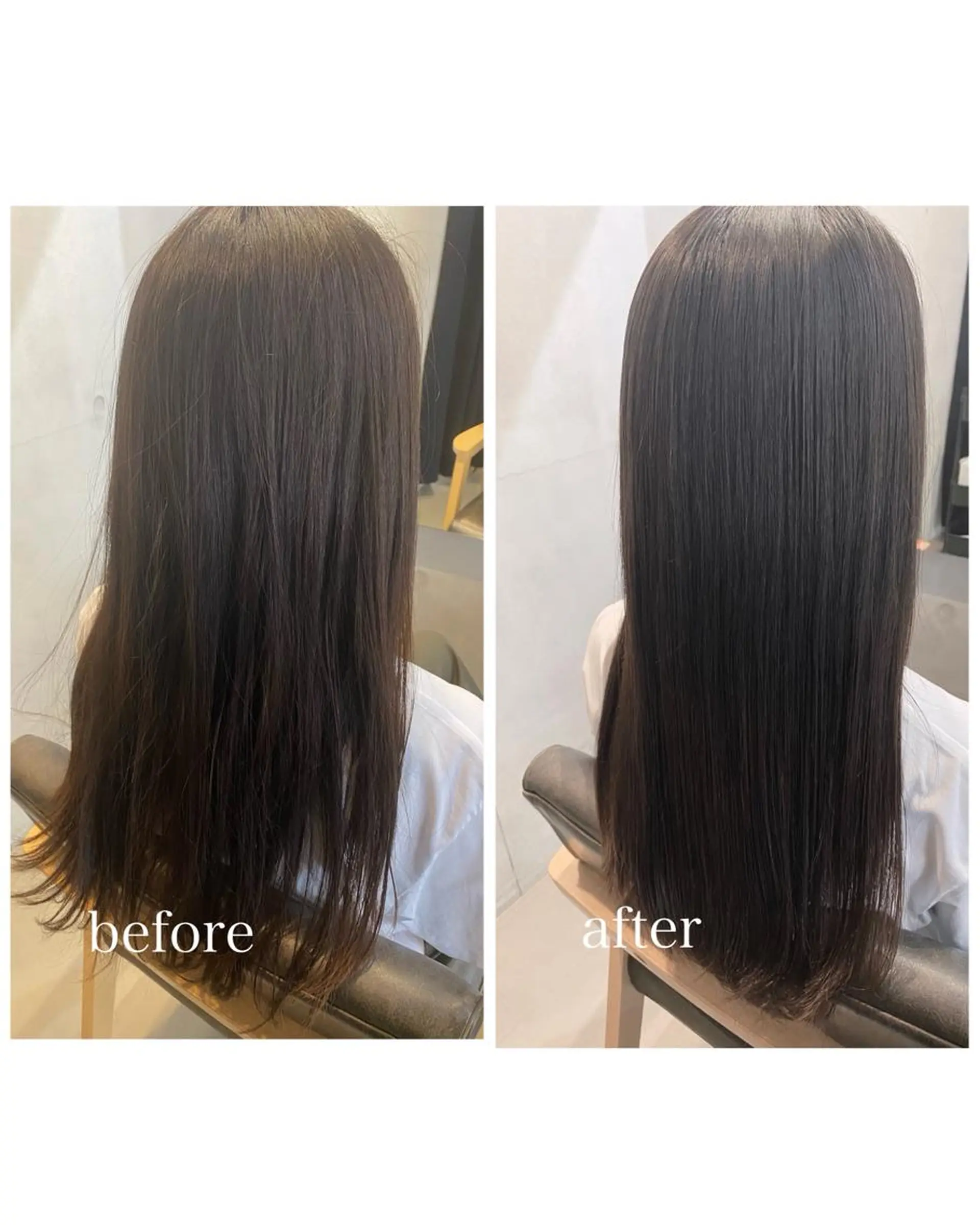 セミロング 縮毛矯正 conne& ririのヘアスタイル