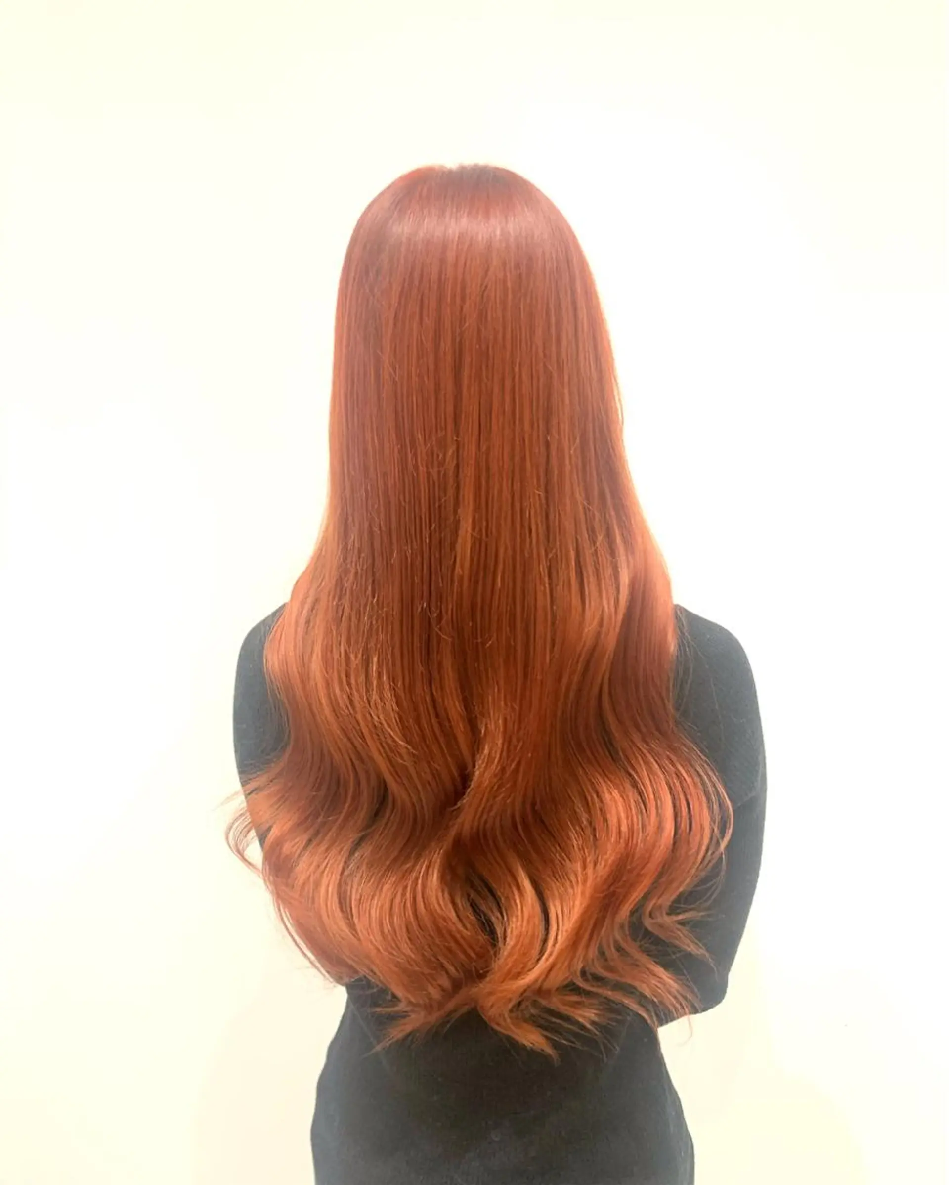 ロング カラー ヘアアレンジ オレンジ 韓国風ヘア a-o横浜所属・色落ちまでキレイに！ ！女性サロンのヘアスタイル