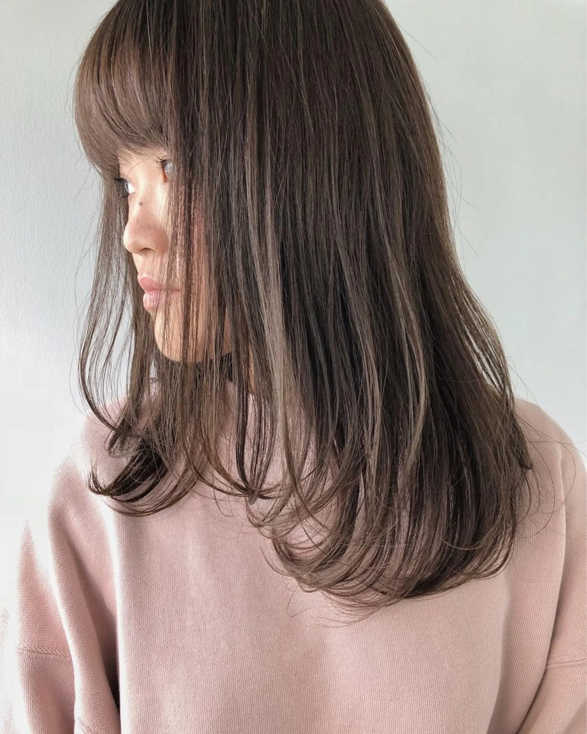 セミロング ハイライト ボブ/レイヤー 🌟梅田盛一🌟のヘアスタイル