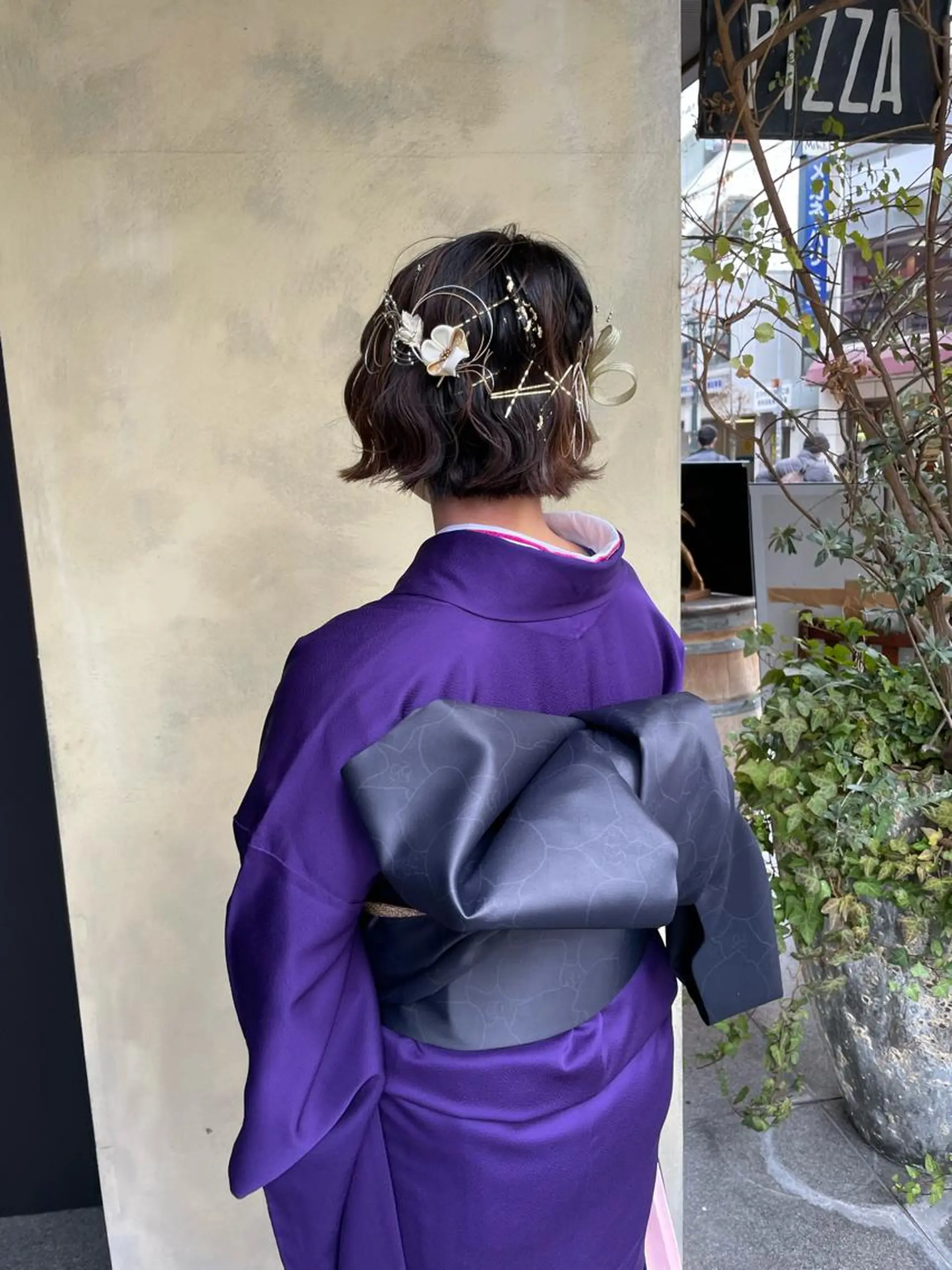 ミディアム 着付け 佐藤 奈佳子 サトウ ナカコのヘアスタイル