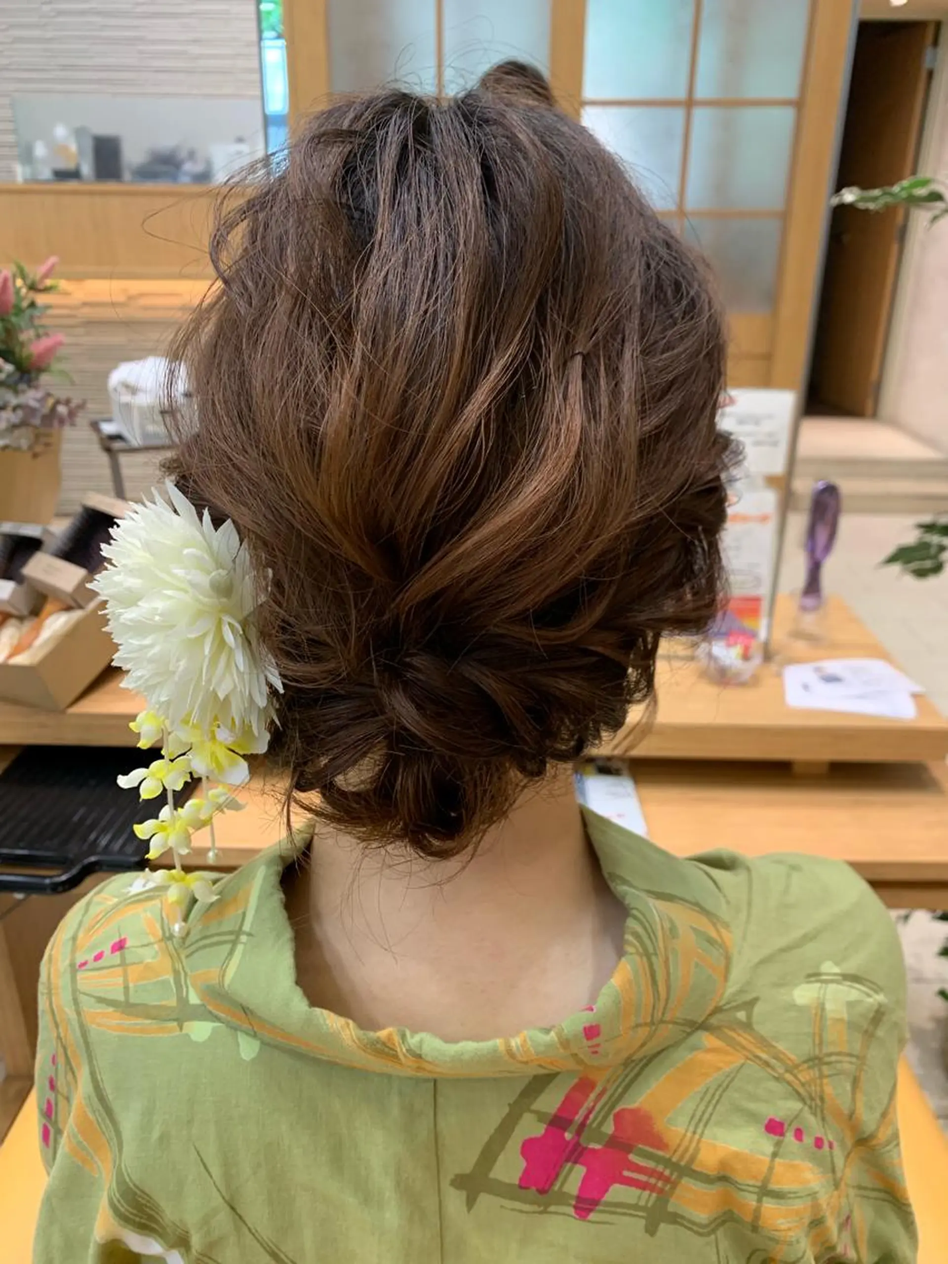 セミロング ヘアアレンジ ヘアセット K. SUZUKAのヘアスタイル