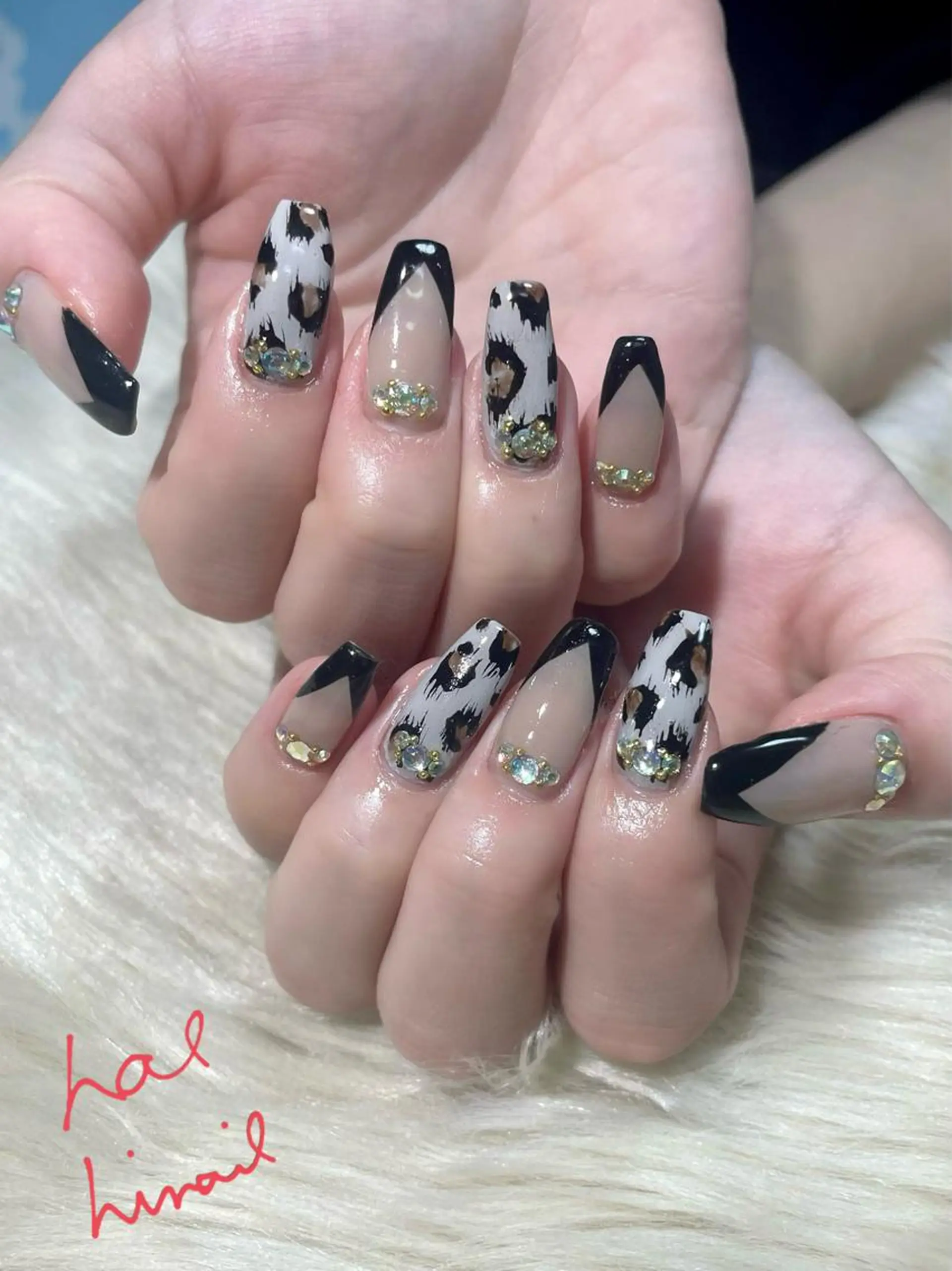 ネイル アニマル柄 はるひな ねいるのネイルデザイン