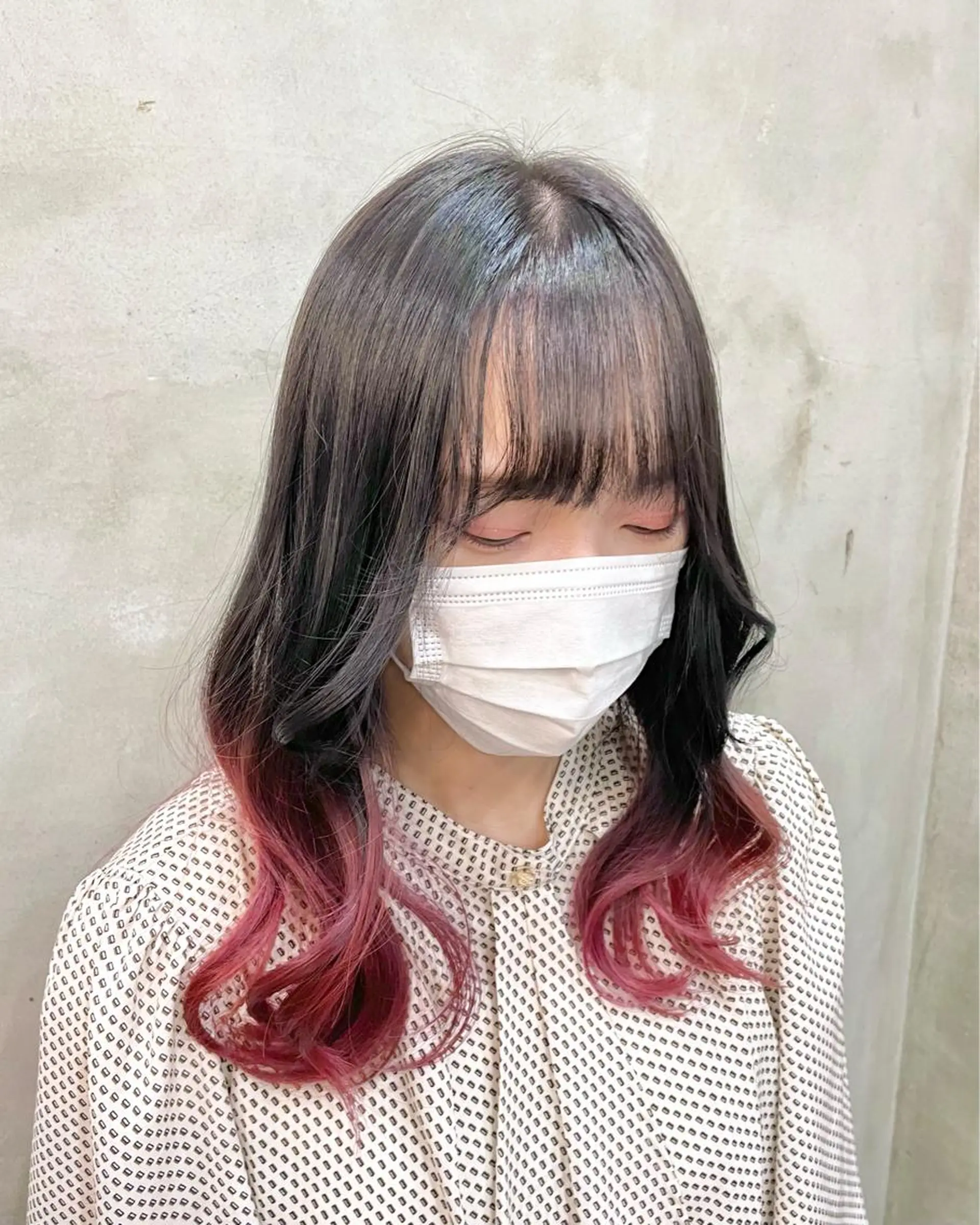 ロング カラー ヘアアレンジ ヘアカラー トリートメント 【ピンク/韓国ヘア/ ヘアセット】亜海のヘアスタイル