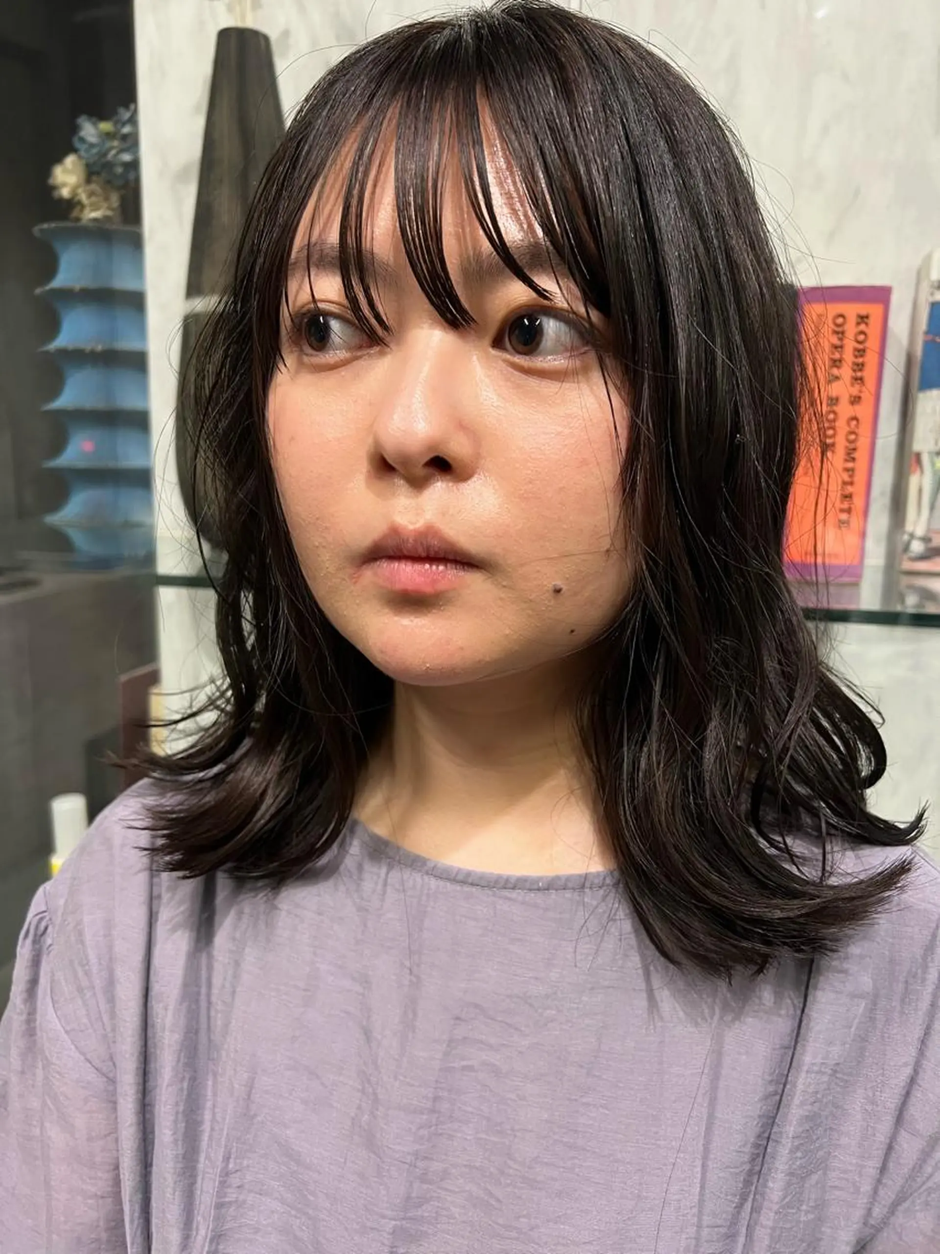 セミロング カラー メッシュ ROBBY所属・松井美樹/似合わせ ガーリー・韓国のヘアスタイル