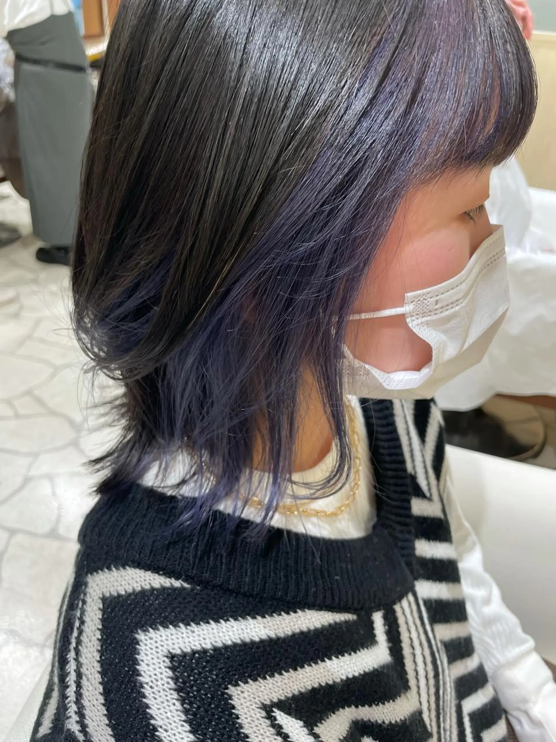 ミディアム カラー 大石 陽菜のヘアスタイル