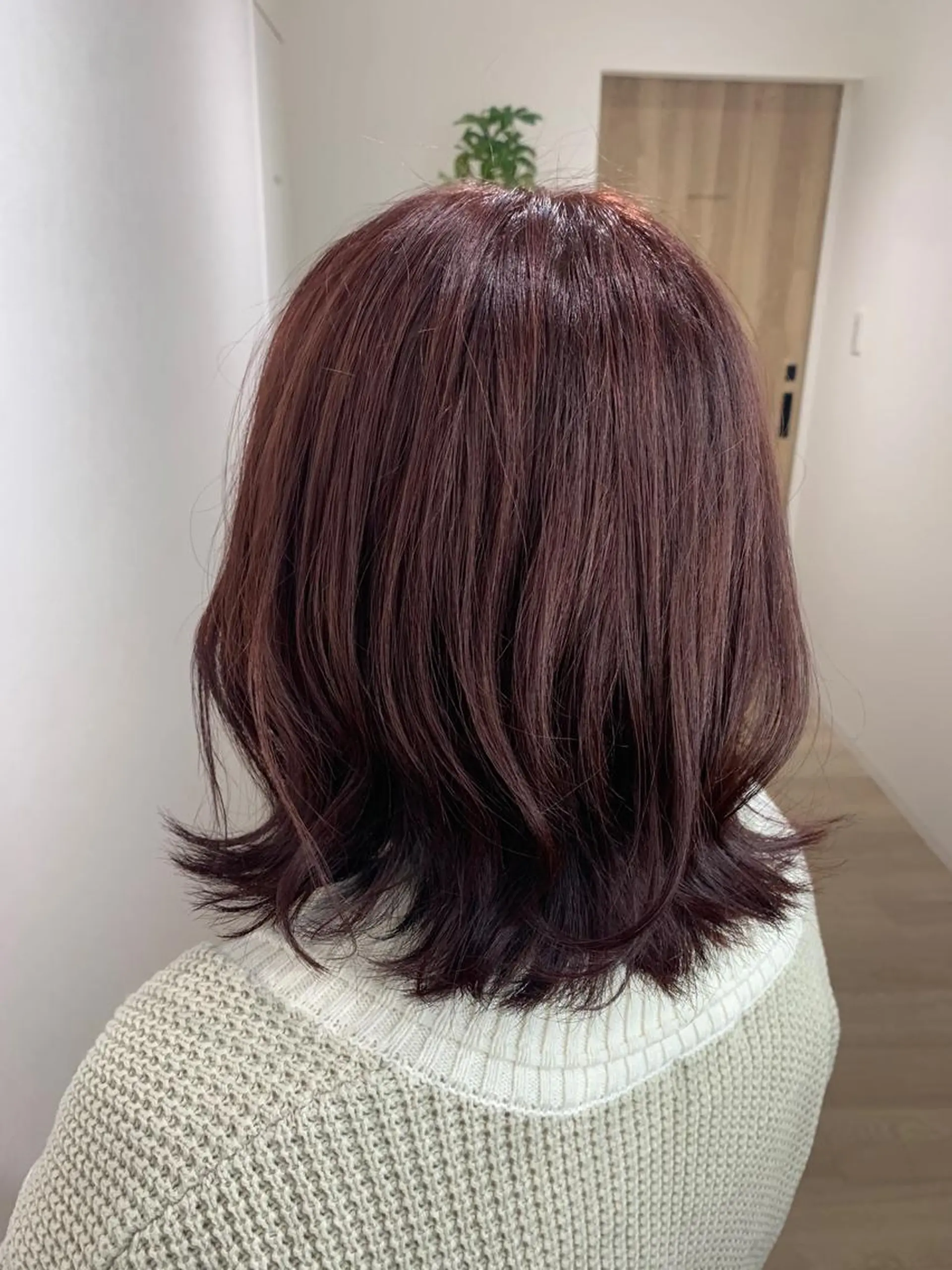 ミディアム ケアブリーチ、パーマ 田中千隼のヘアスタイル