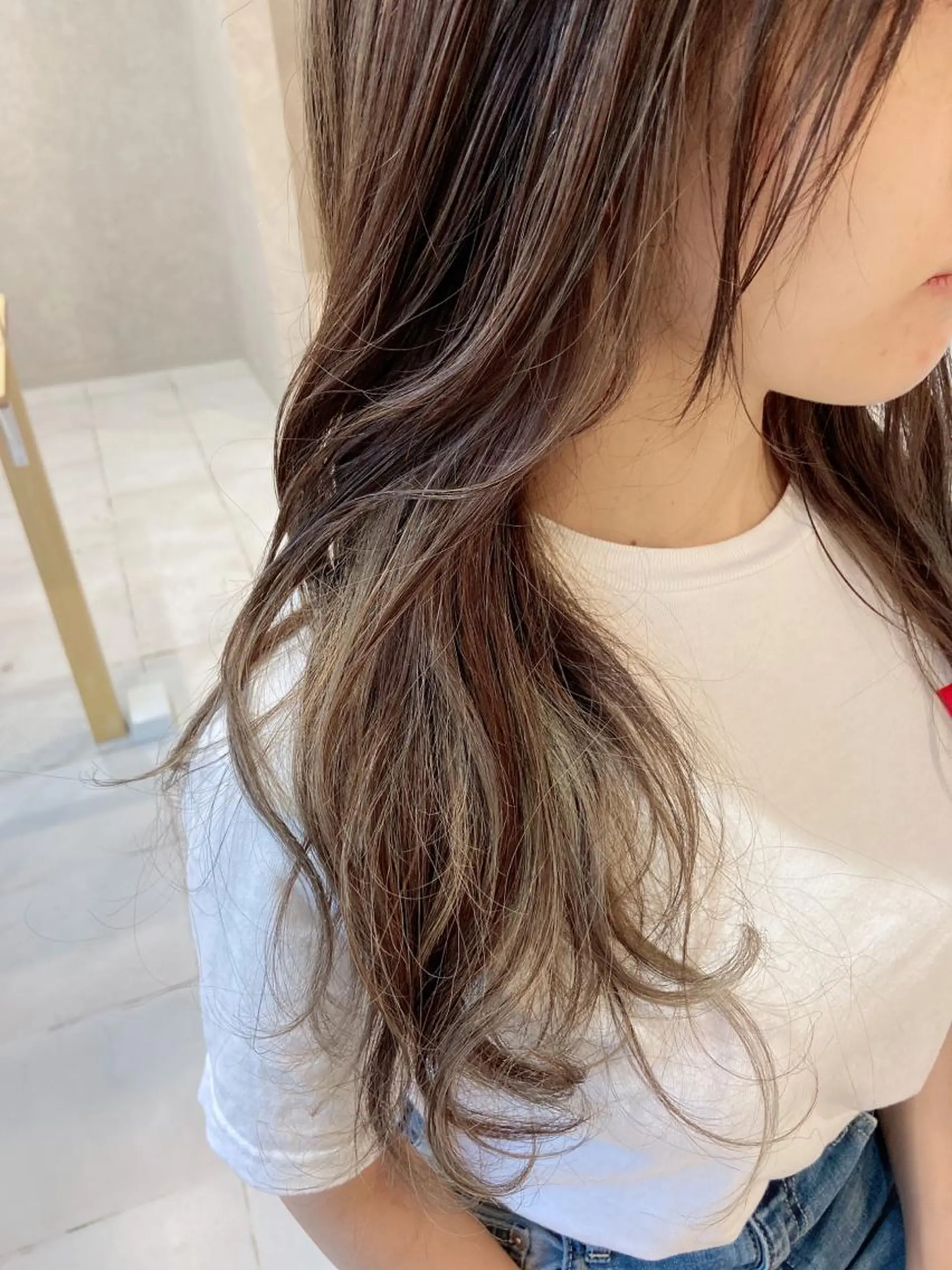 ロング 切りっぱなしボブ ボブ くせ毛 外国人風カラー 伸ばしかけ ヘアカラー TECHRISE刈谷所属・田中 大貴のヘアスタイル