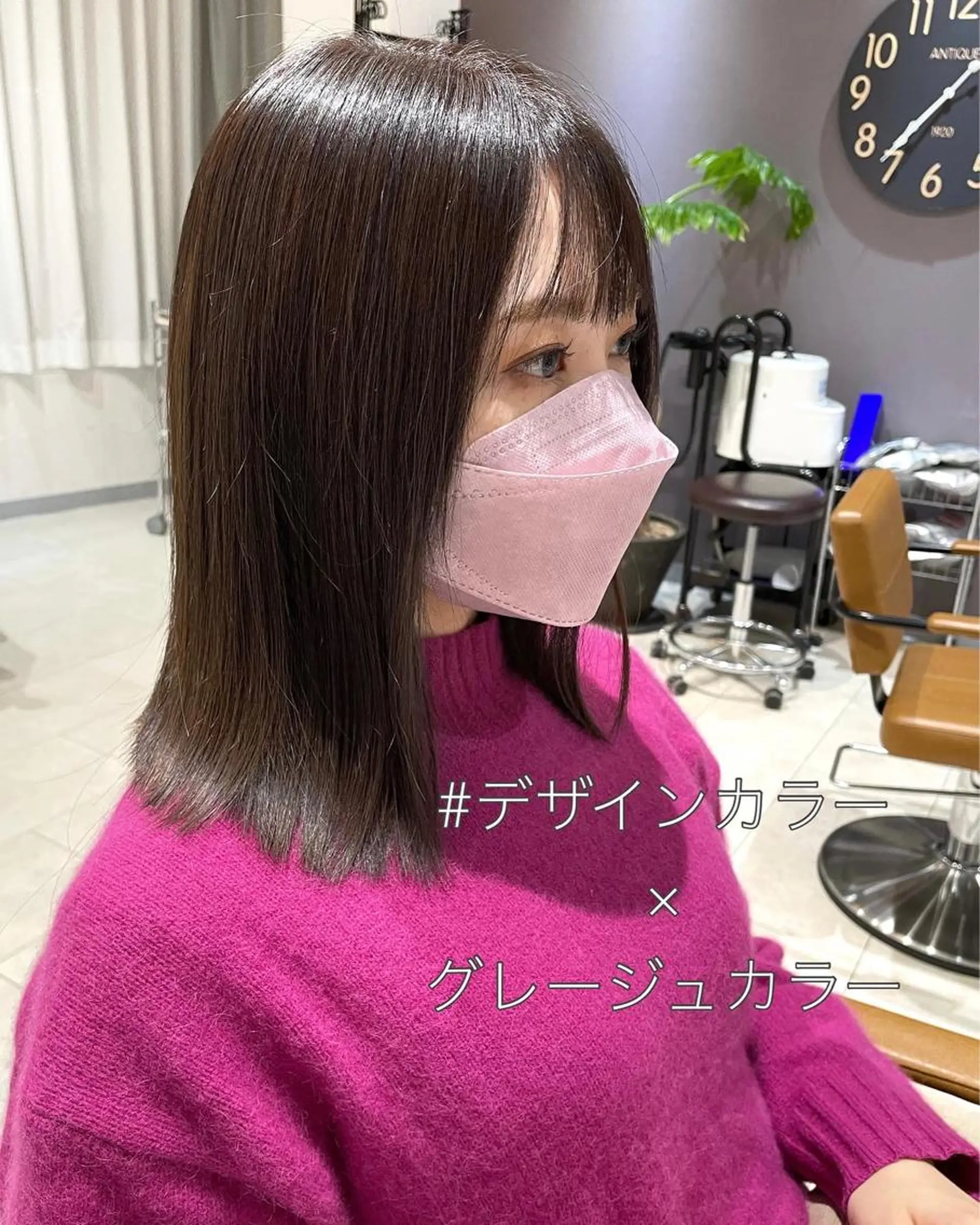 ミディアム カラー ブリーチ デザインカラー グレージュ ハイライトカラー ハイライト カット ヘアカラー トリートメント eins.hair所属・過去一の柔髪ヘア 🌿einshairのヘアスタイル