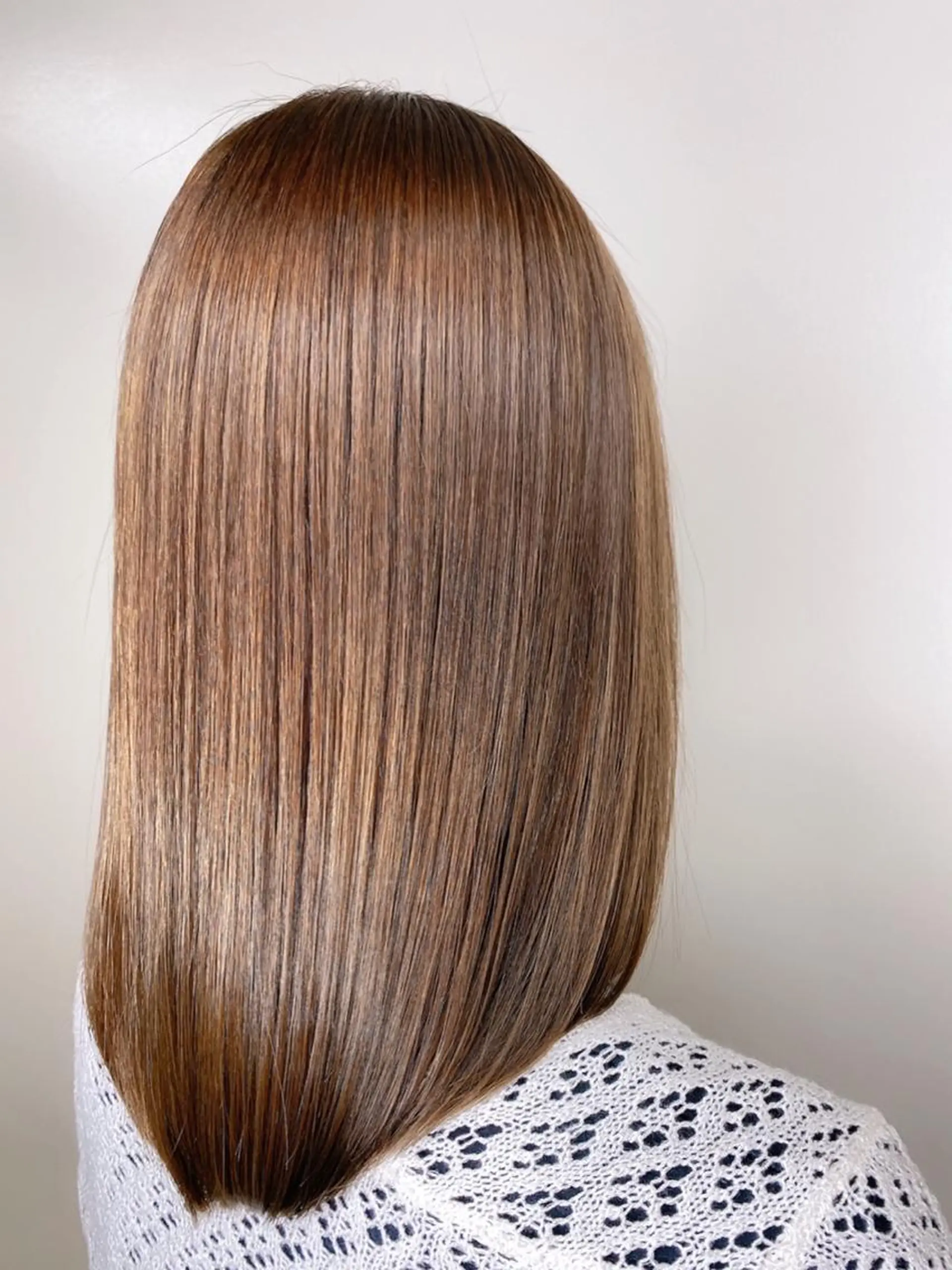 ミディアム カラー シャドウパーマ 石見のヘアスタイル