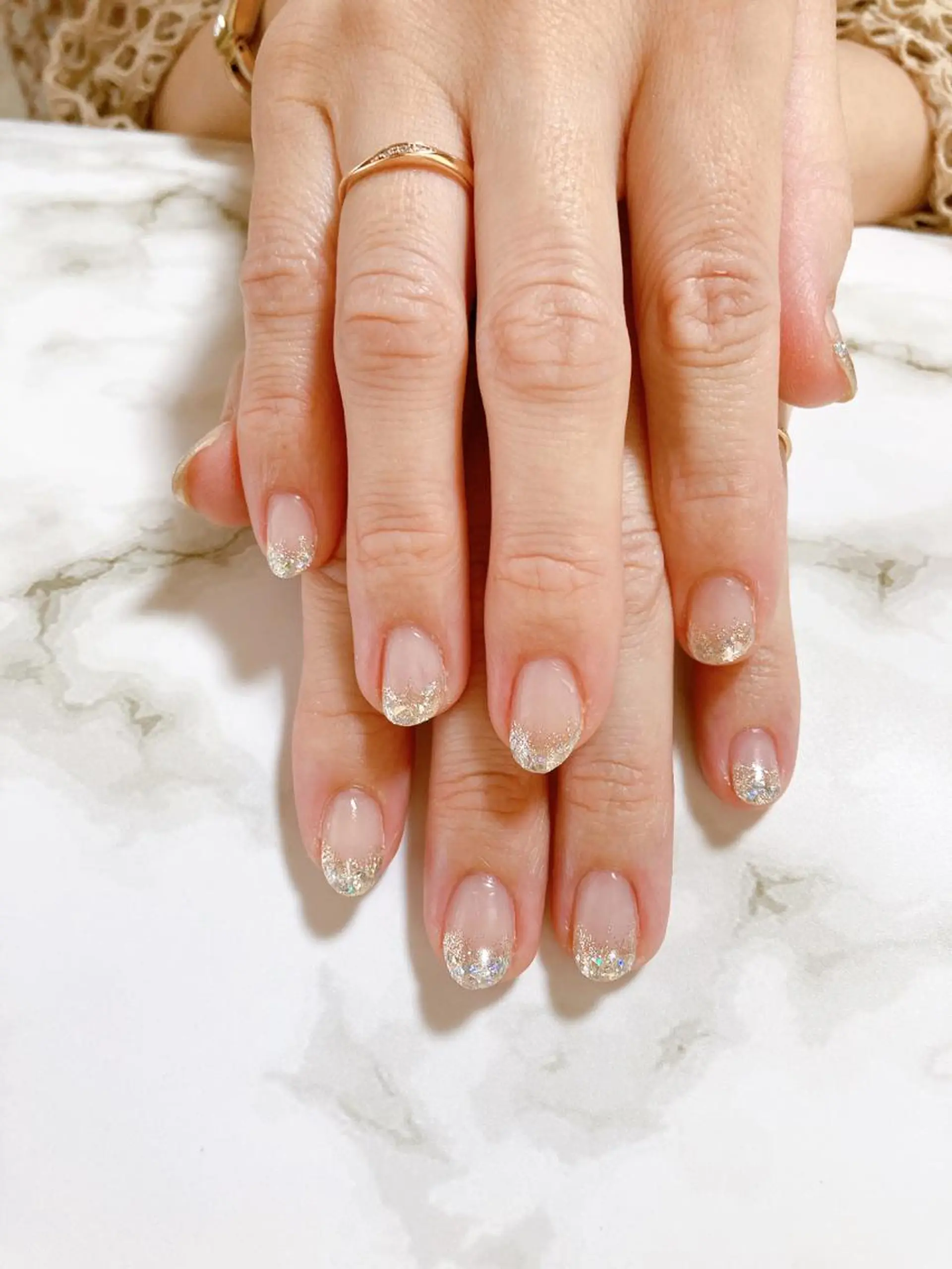 ネイル グラデーション ラメ(グリッター) ラメグラデーション lino  nail リノネイルのネイルデザイン