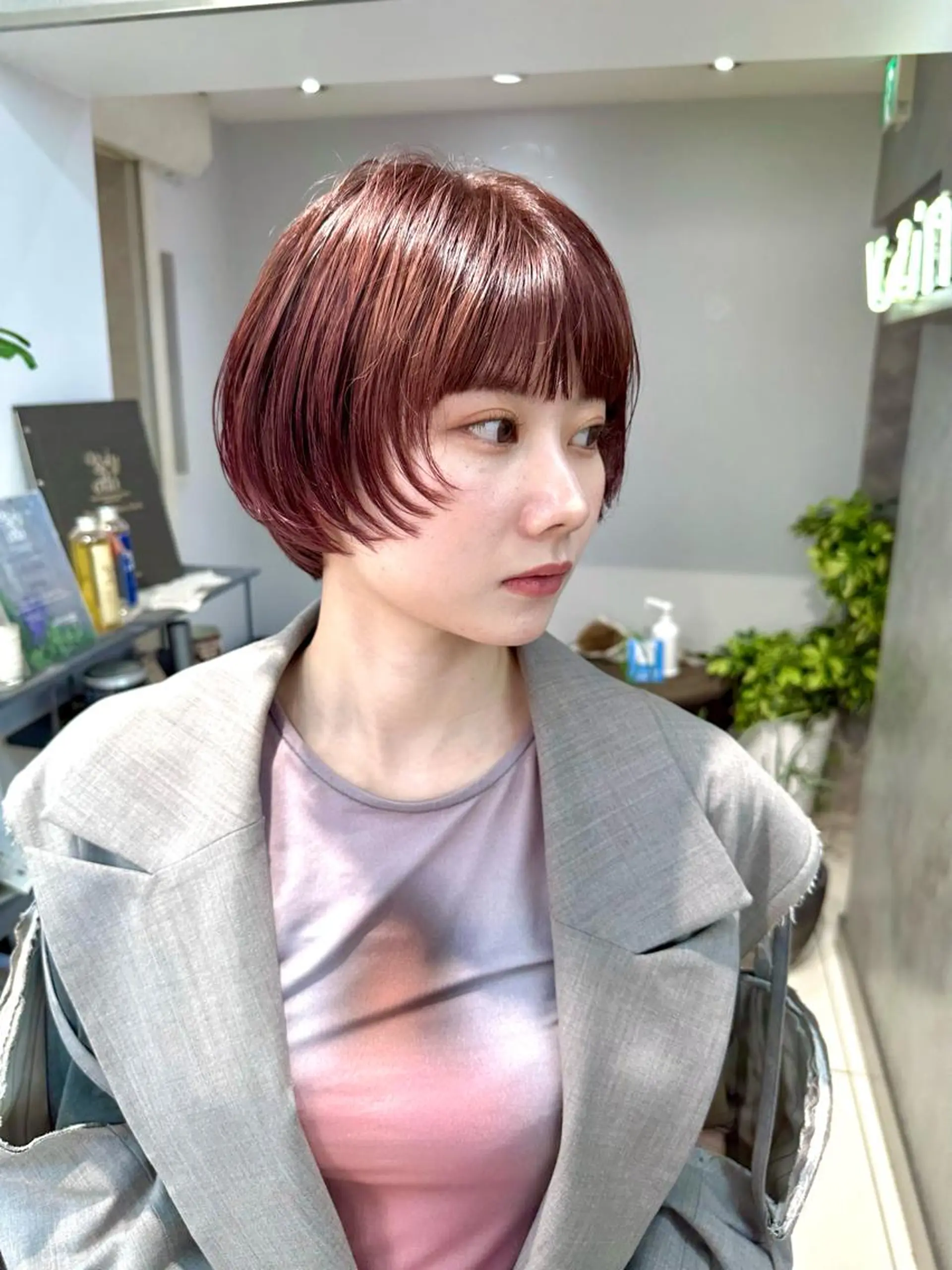 ショート カット ヘアカラー トリートメント 骨格診断で絶対可愛い ✨丸みショート✨凌弥のヘアスタイル