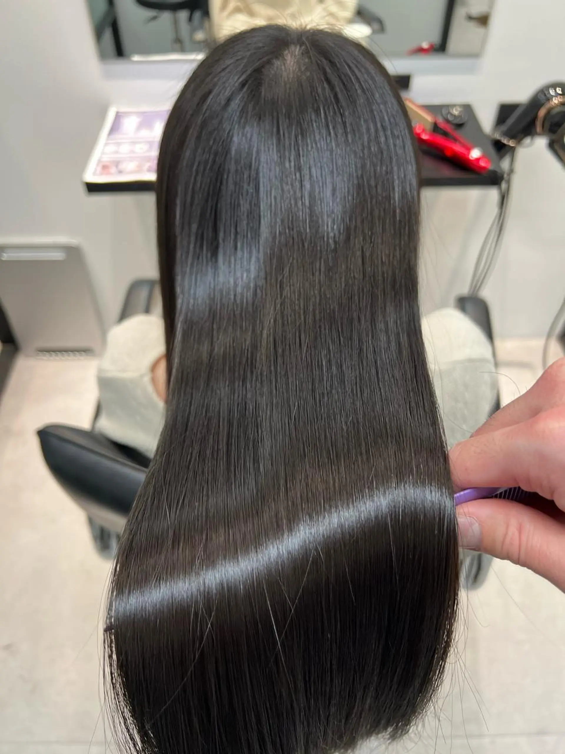 ロング トリートメント 髪質改善/縮毛矯正 艶カラー/珠聡のヘアスタイル