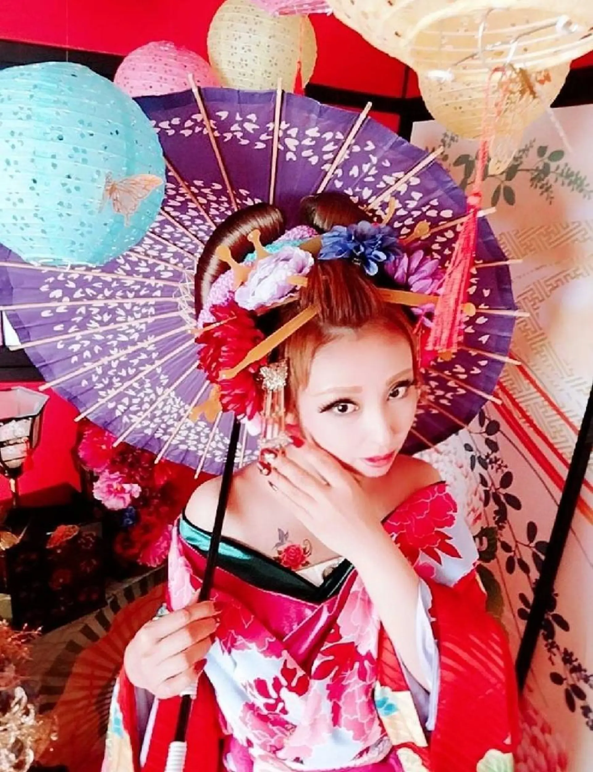 ヘアアレンジ 髪飾り その他 花魁変幻処 椛かぐら inヘアサロンクレアのマツエク・マツパデザイン