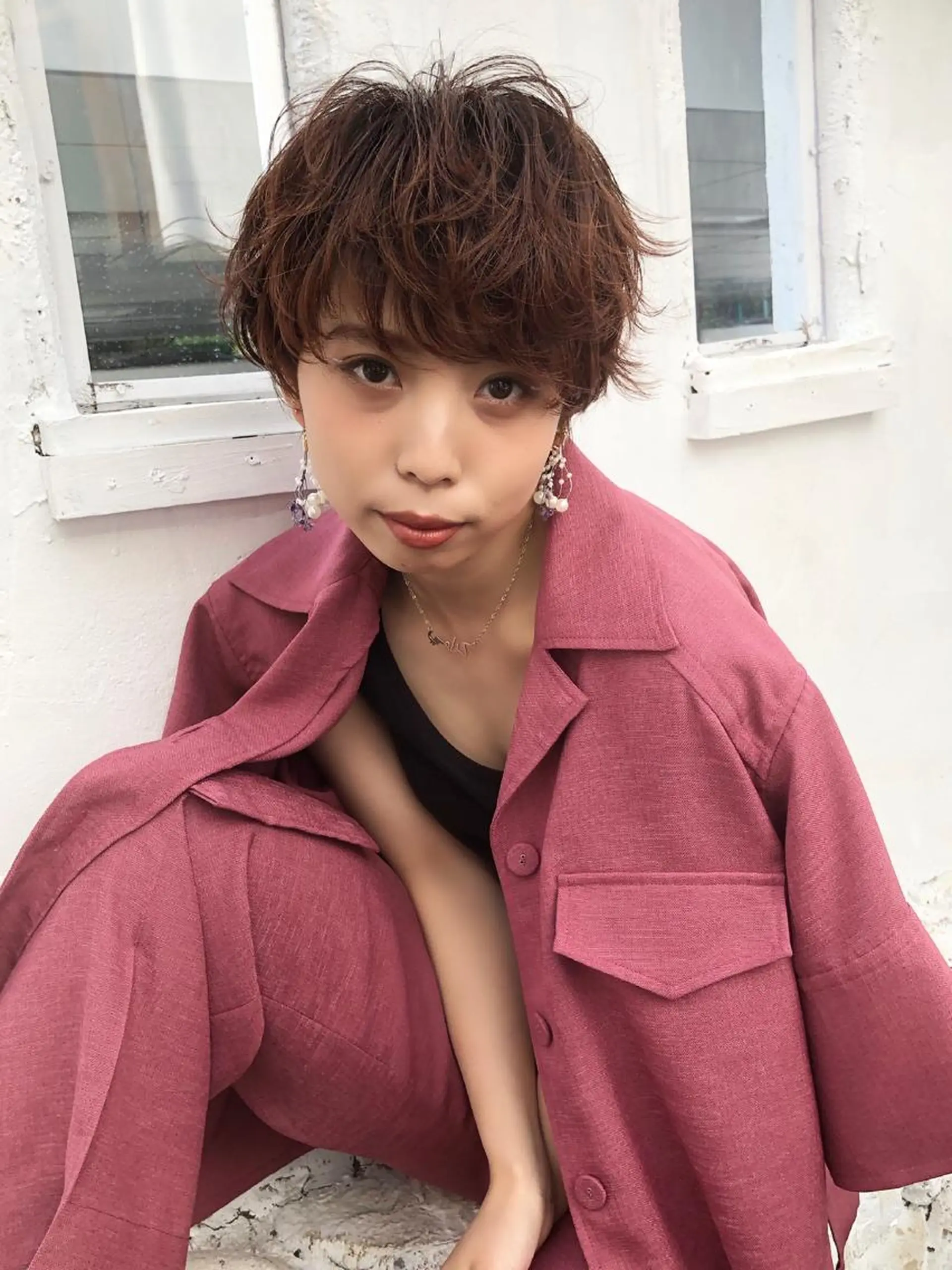 ショート カラー パーマ ショートヘア カット ヘアカラー トリートメント 似合わせ/小顔カット 🔷山方直也のヘアスタイル