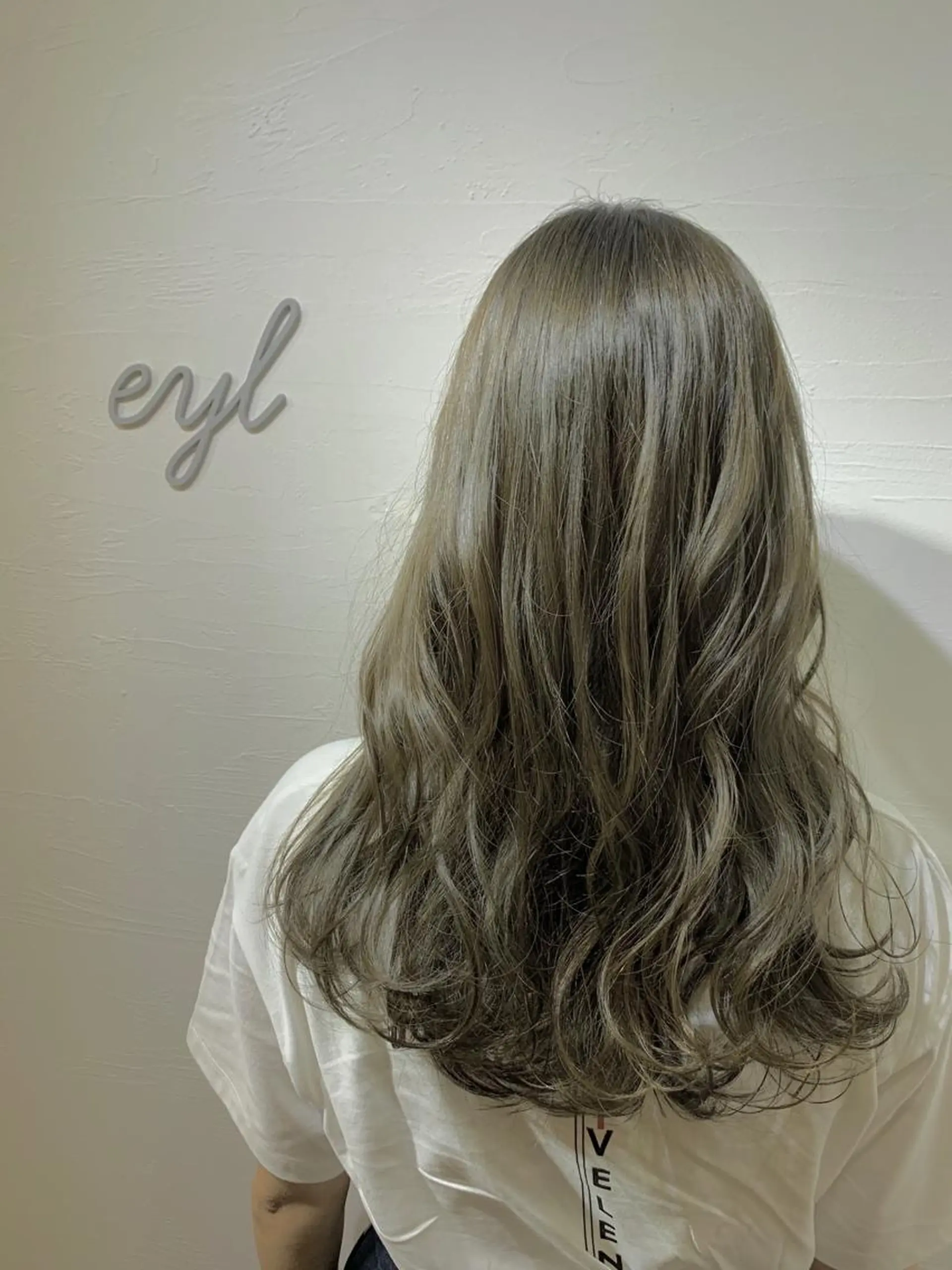 ロング カラー アッシュ イルミナカラー オリーブアッシュ オレンジ カット ヘアカラー トリートメント eyl〜エイル〜所属・💎赤み消しカラー 特化型デザイナー💎のヘアスタイル