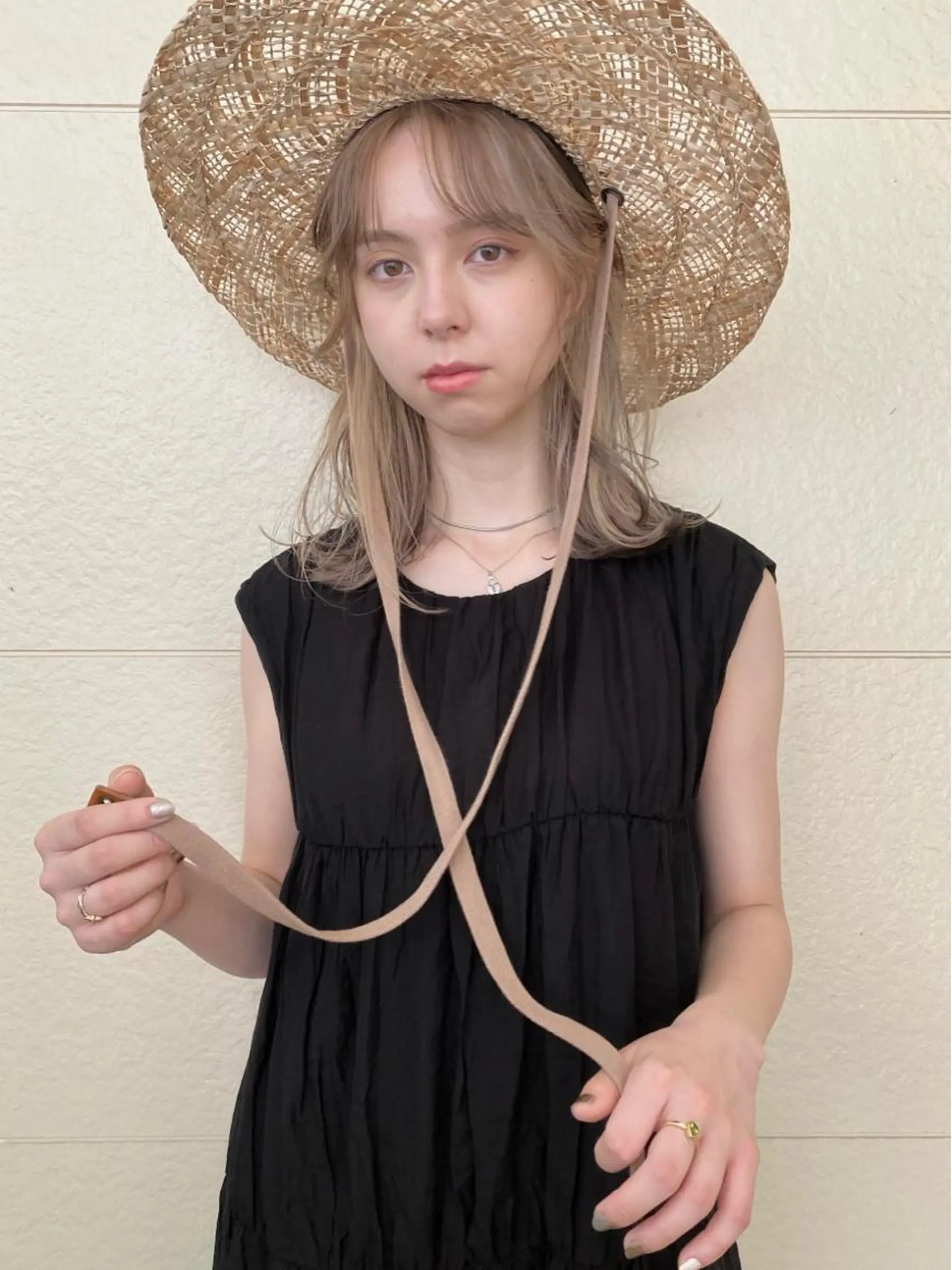 セミロング カラー ベージュカラー ブリーチ ブロンド ブロンドベージュ ハイトーンカラー Piaコータロー ハイトーン&‪ボブのヘアスタイル