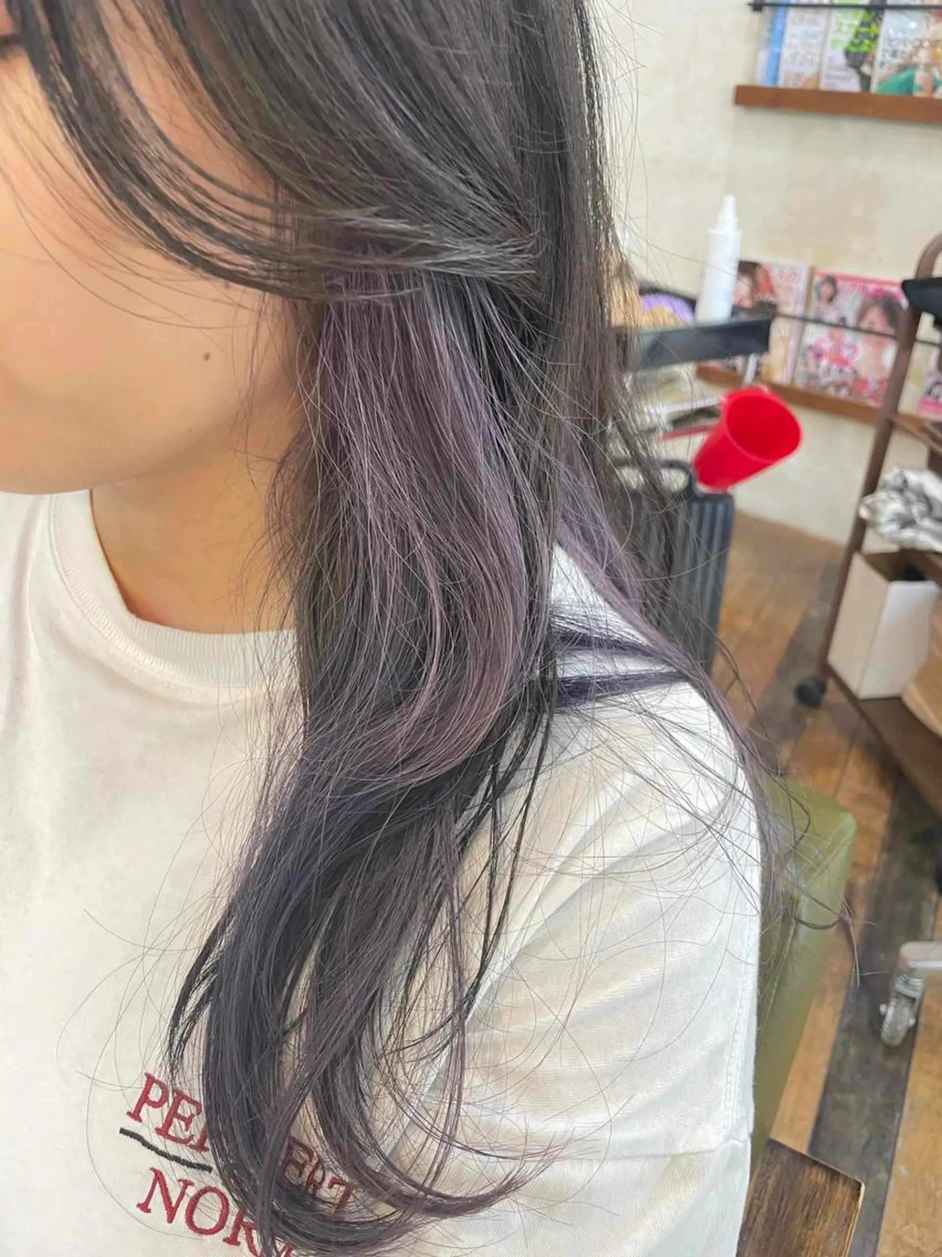 ロング ヘアカラー トリートメント ウルフカット/ボブ りなのヘアスタイル