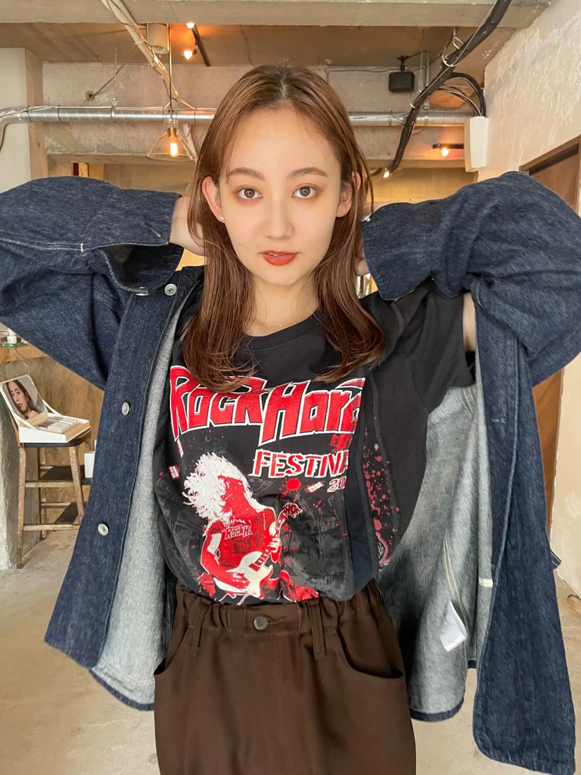 ロング カラー パーマ/レイヤー 岩山丈一郎のヘアスタイル