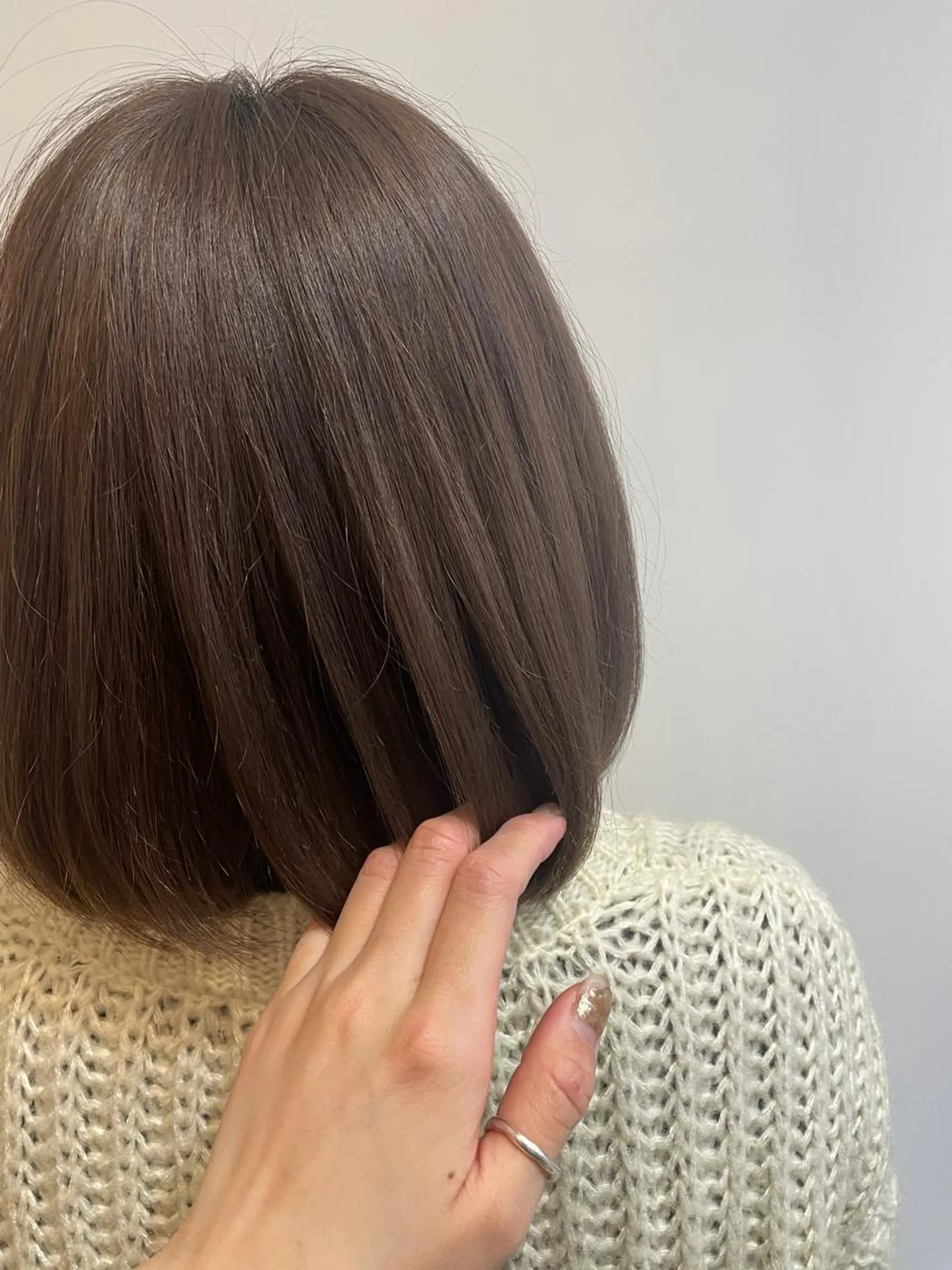 ミディアム カラー グレージュ ラベンダーカラー ラベンダーグレージュ ラベンダーグレー ボブ カット ヘアカラー トリートメント 中目黒🌼 🌼ハナのヘアスタイル