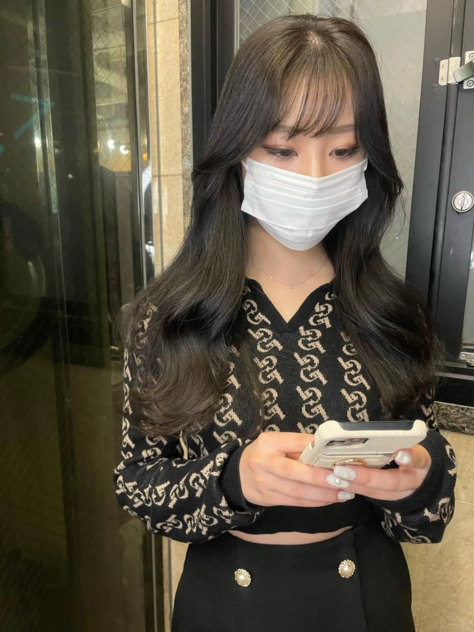 ロング カラー ヘアカラー トリートメント YEAU　PLUS所属・極上の艶髪 RINAのヘアスタイル