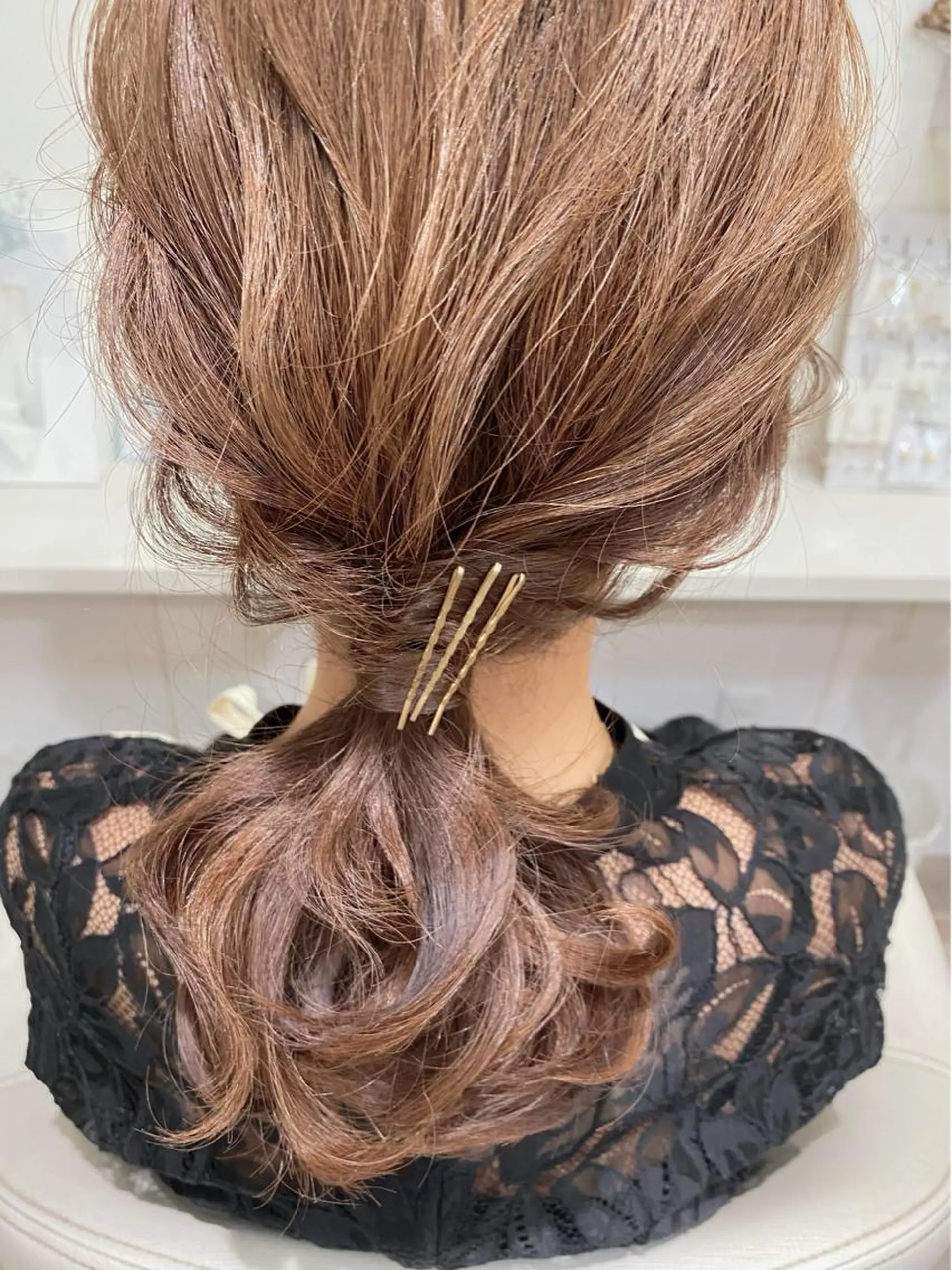 セミロング ヘアアレンジ セットサロン      ラフテル所属・大阪/ヘアアレンジ /似合わせset💐のヘアスタイル