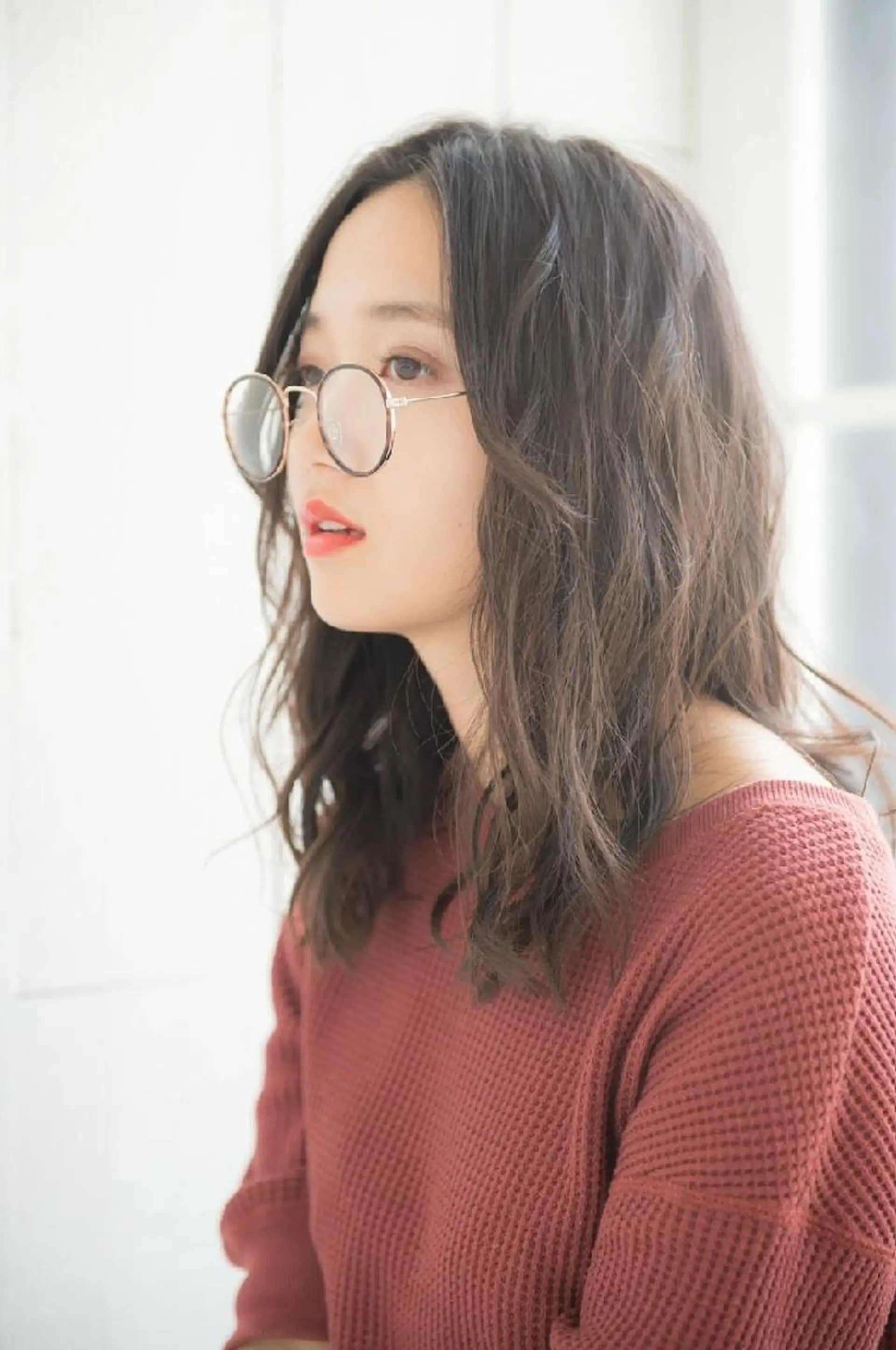 カラー セミロング パーマ 透明感ハイトーン☆ 今津 佑太のヘアスタイル