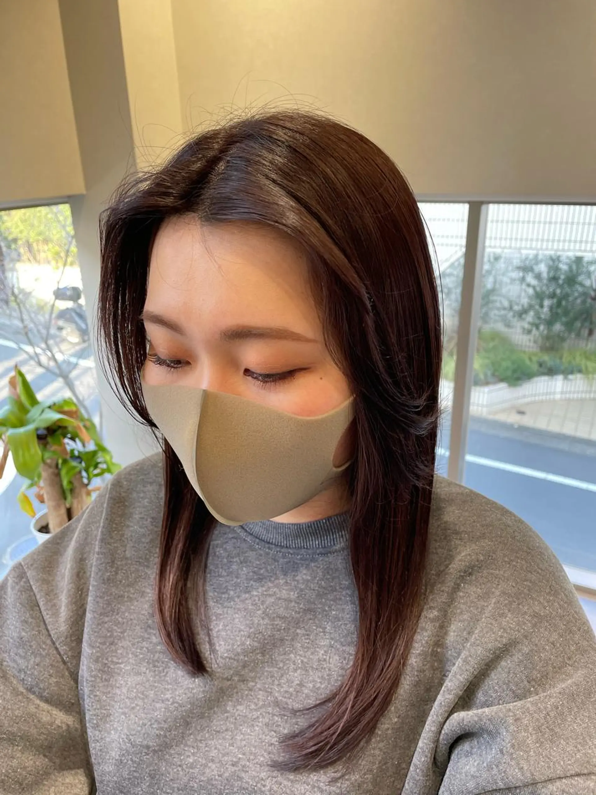 ミディアム カラー 韓国風/オシャレ /縮毛矯正/滝口琴未のヘアスタイル