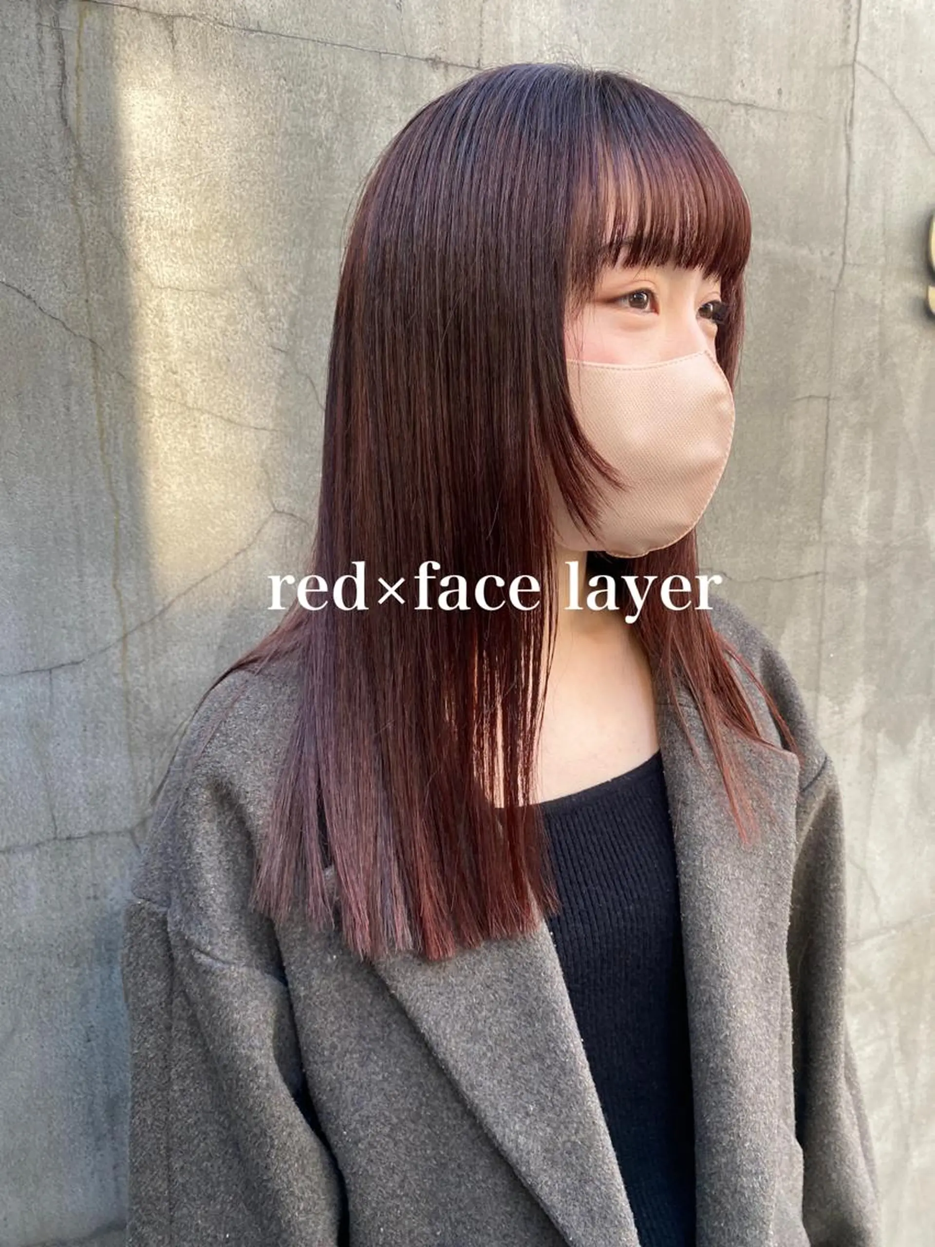 セミロング カラー 顔周りカット レイヤーカット カット ヘアカラー トリートメント ◽️モードヘア◽️ SHOUTOのヘアスタイル