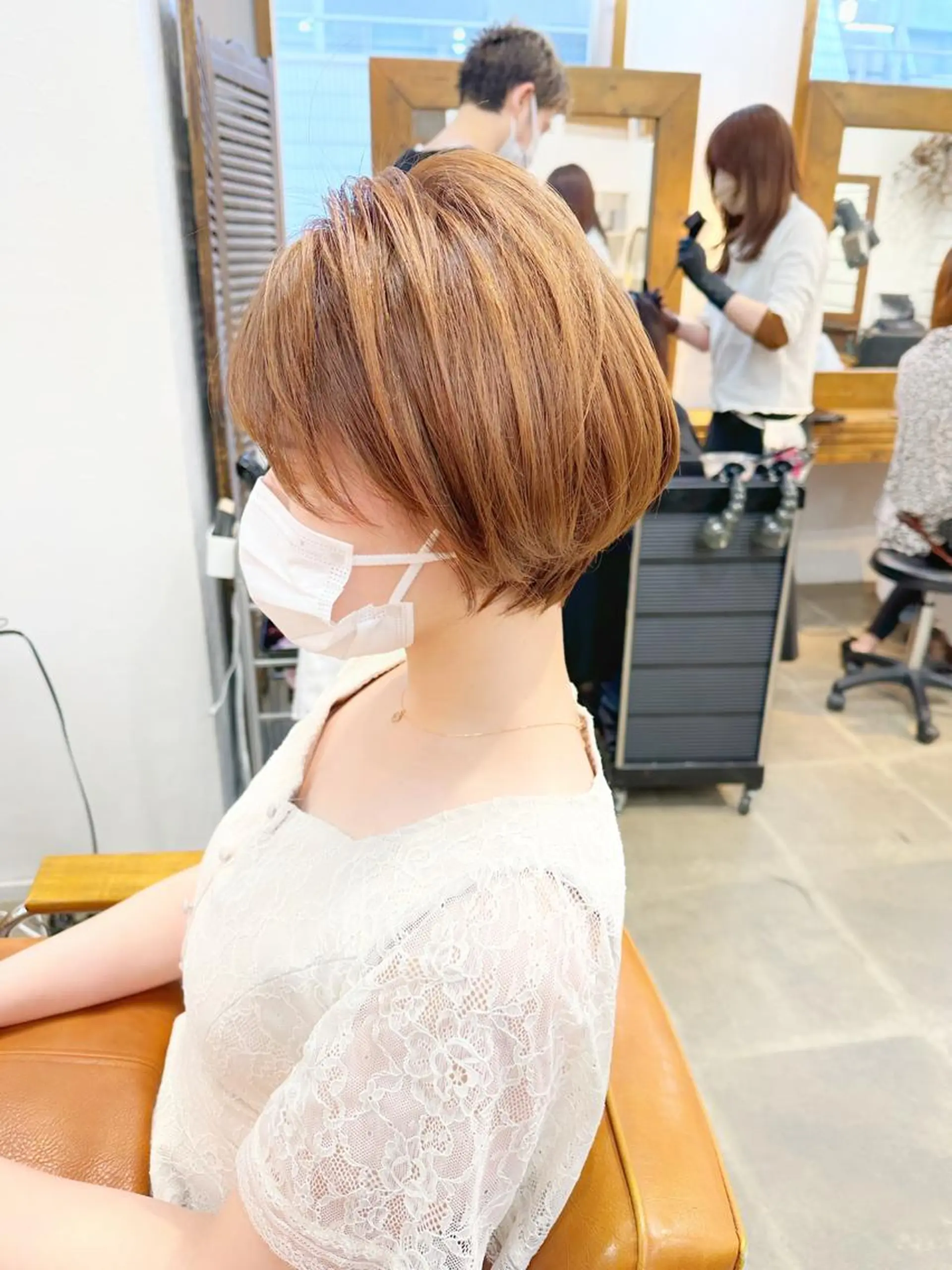 ショート カラー ショートボブ ハンサムショート 丸みショート アディクシーカラー ボブ newline銀座所属・銀座ショート/ 大人ショート/金子涼のヘアスタイル