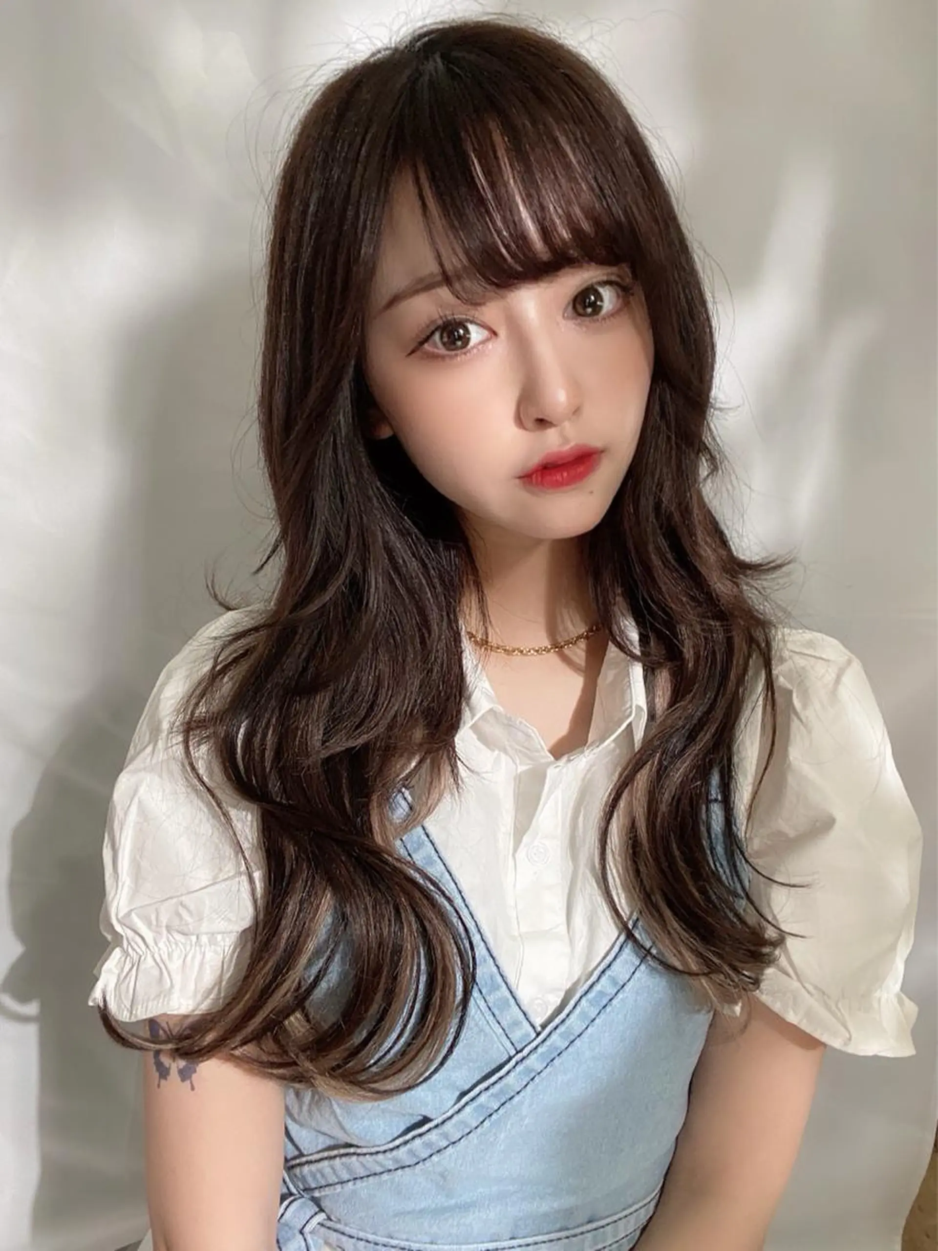 ロング カラー パーマ バレイヤージュ ブリーチ ケアブリーチ ダブルカラー ハイライトカラー 新宿✨顔周りカット 韓国ヘア/坂本亜裟海のヘアスタイル