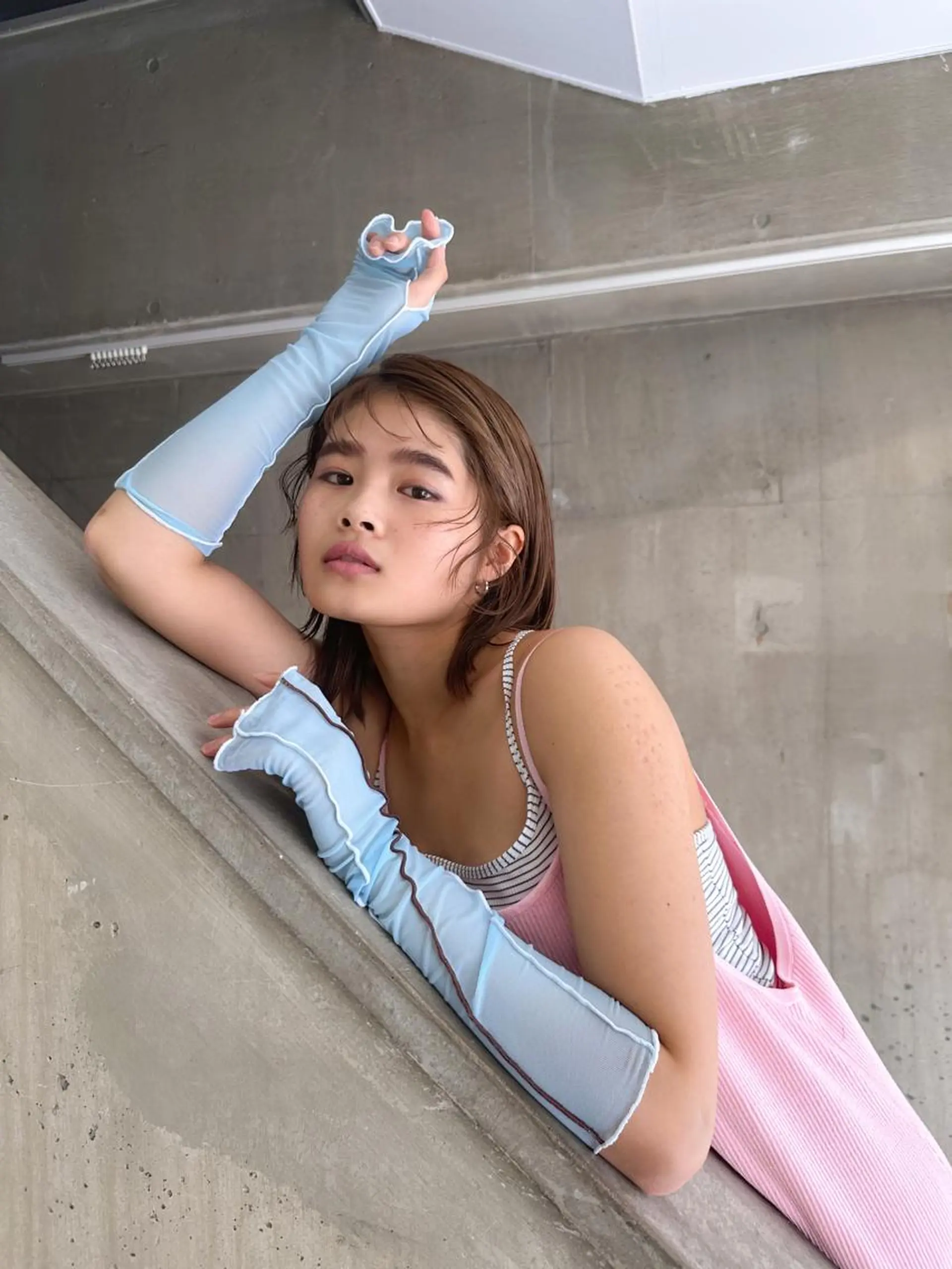 ミディアム カラー ボブ ヘアカラー トリートメント 高橋 みく/ minim 暖色のヘアスタイル