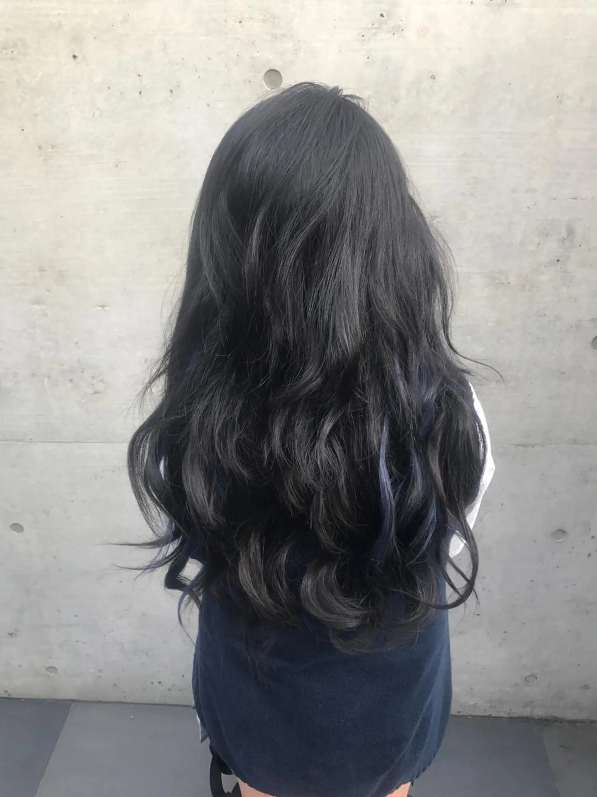 ロング カラー ブルーカラー ダークグレー メッシュ エクステ ていねい技術No.1 🌈諏訪 健太のヘアスタイル