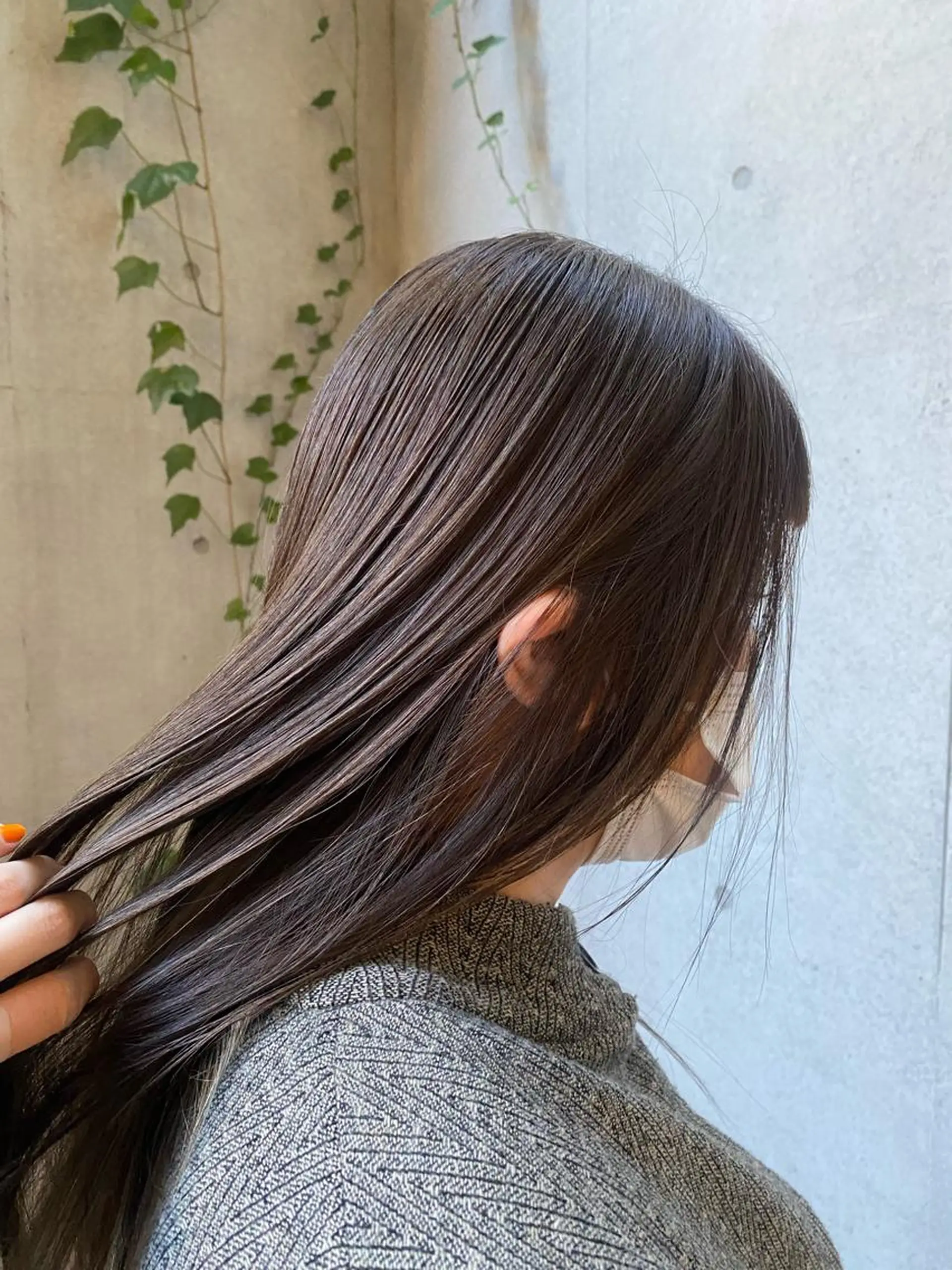 ロング カラー グレージュ オリーブグレージュ オリーブグレー ヘアカラー トリートメント なみまきパーマ/ボブ パーマ🌼杉田 萌恵のヘアスタイル