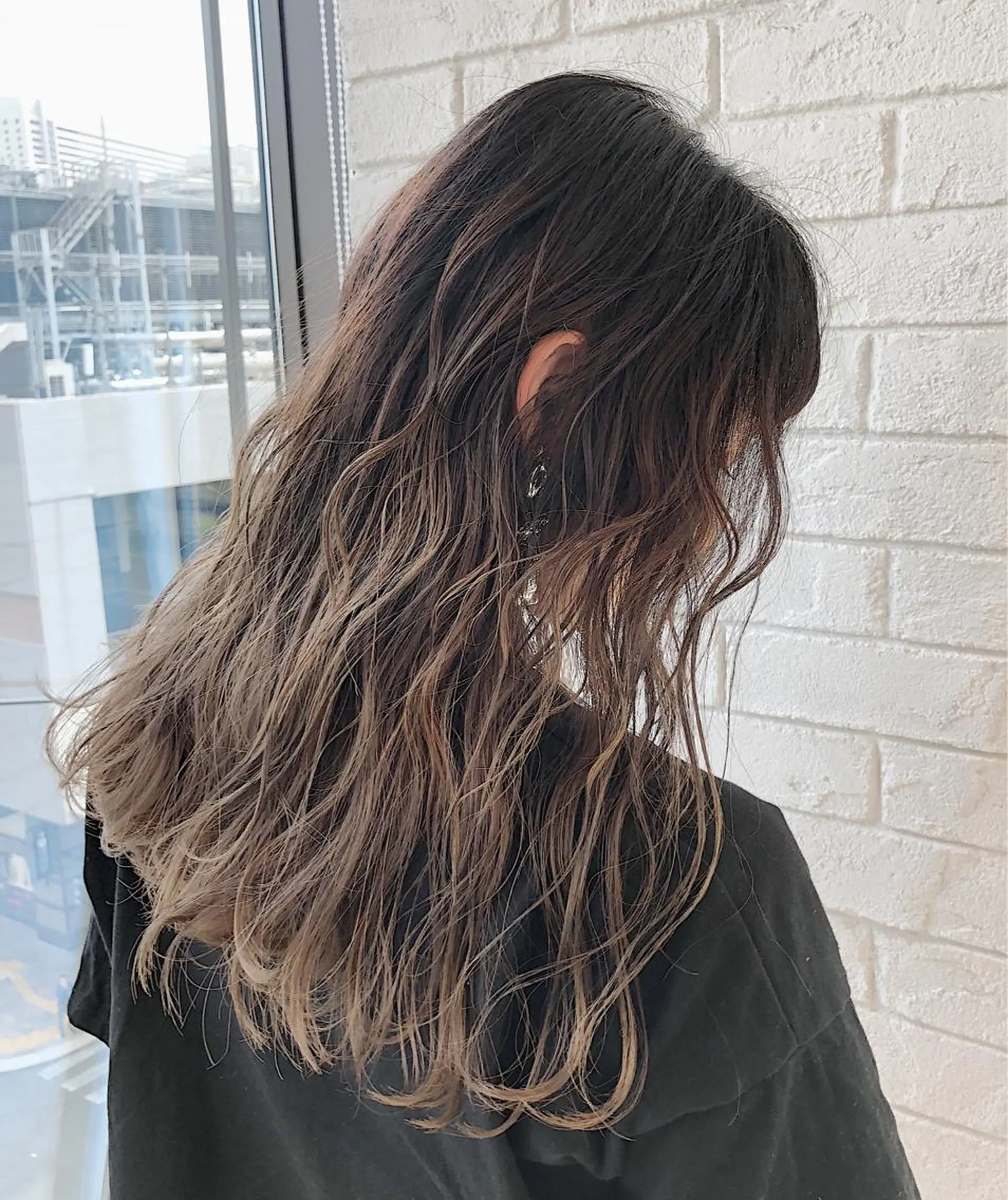 セミロング カラー バレイヤージュ グラデーションカラー 外国人風カラー レイヤーカット 【t.a.g（タグ）】所属・ノンダメージ髪質改善 カラー💎/KURAのヘアスタイル