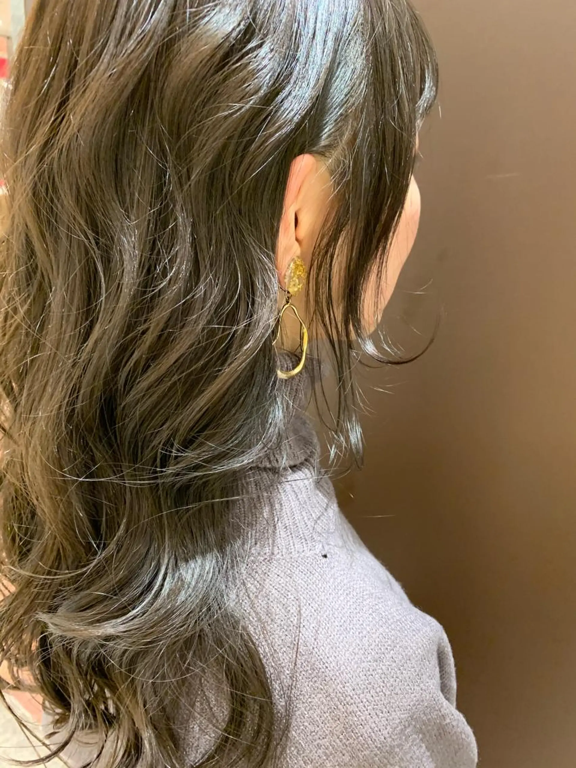 セミロング カラー ヘアアレンジ カット ヘアカラー きむえり/髪質改善 /セット/カラーのヘアスタイル