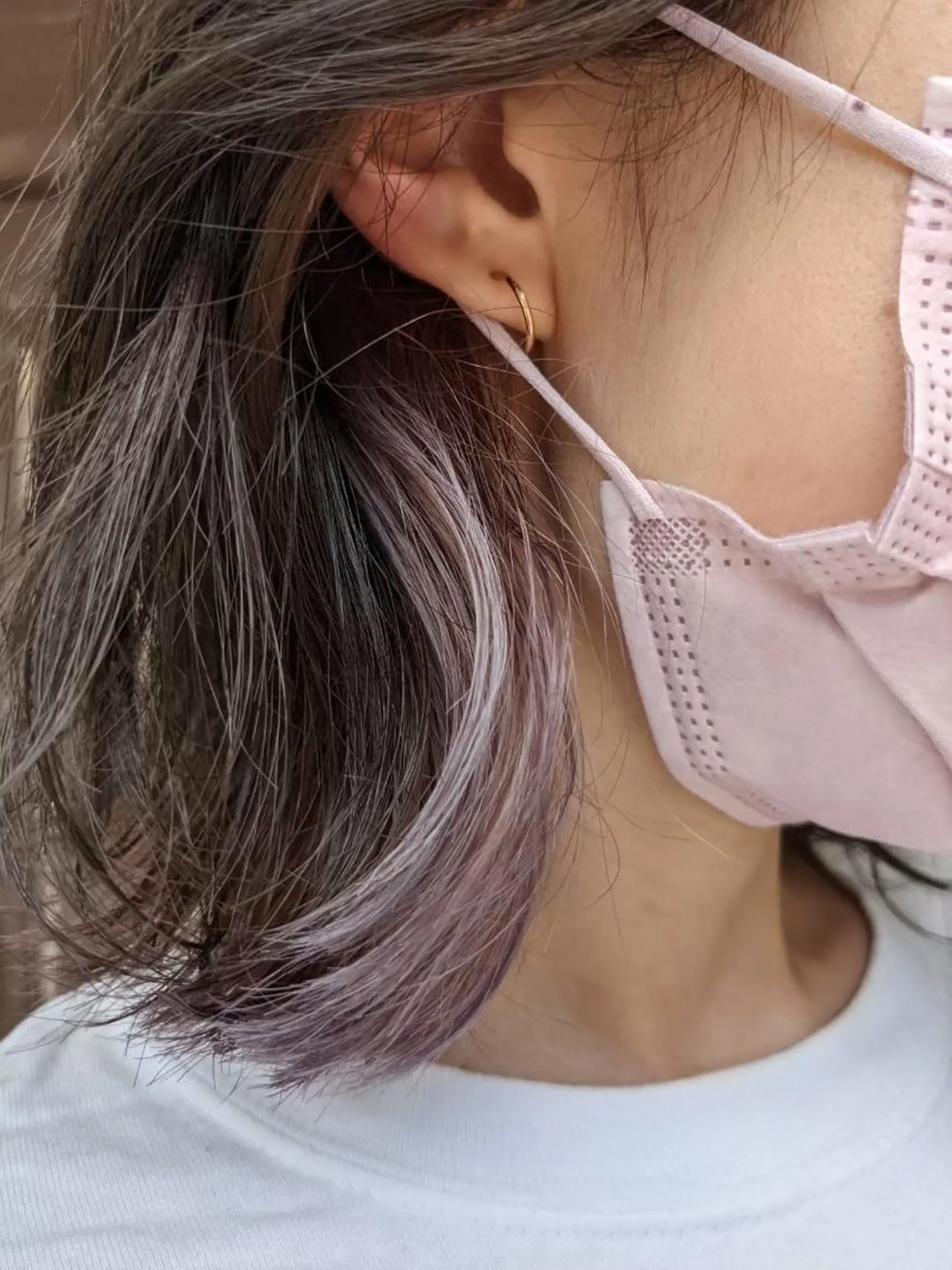 ミディアム カラー ブラウンカラー ナチュラルブラウン ピンクカラー ヘアカラー 川越 輝梨奈のヘアスタイル