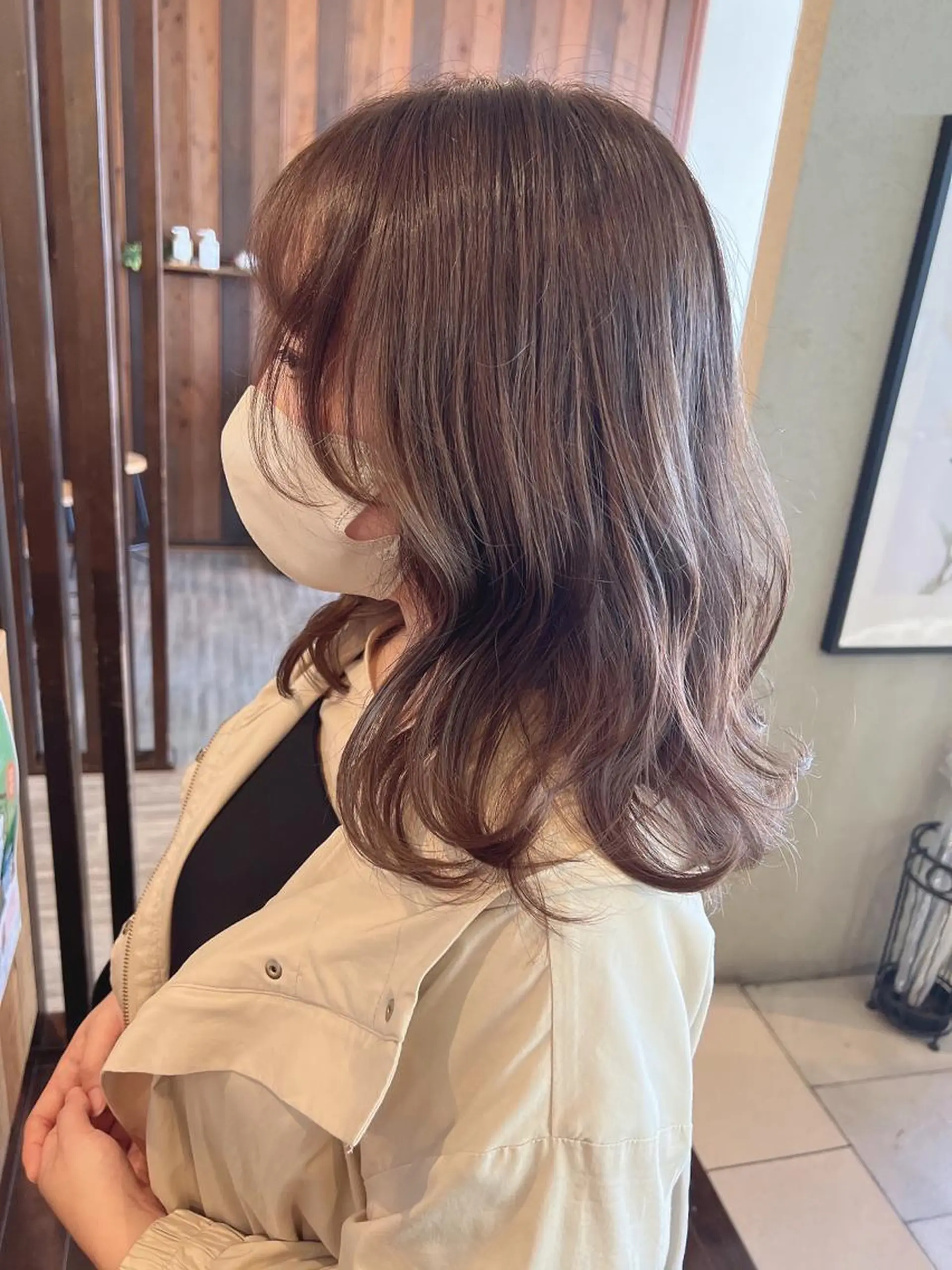 ミディアム カット ヘアカラー トリートメント 具志 正太のヘアスタイル