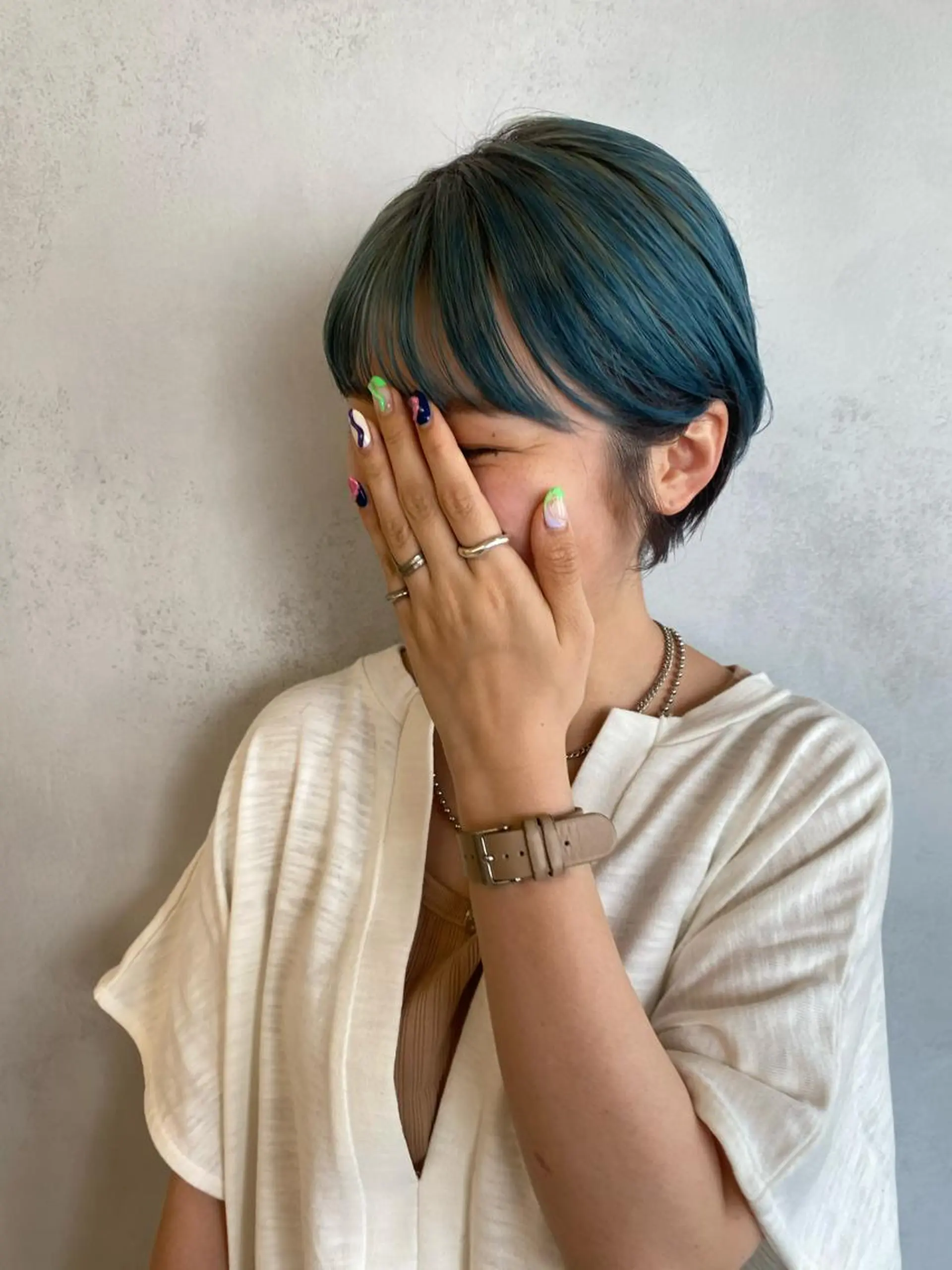 ショート カット ヘアカラー ちばた/レイヤー 似合わせ/大阪中津のヘアスタイル